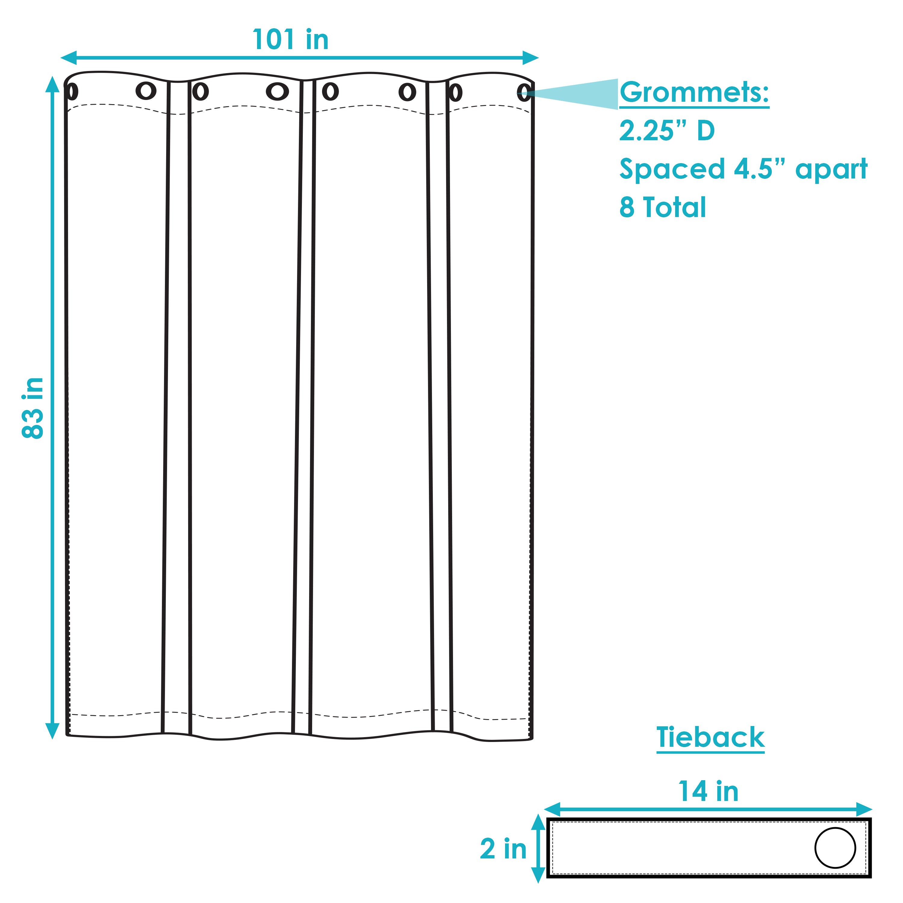 Blackout Curtain Panels with Grommet Top for Bedroom & Living Room - Sun Blocking Thermal Insulated Drapes by Sunnydaze Outdoor - Perfect for Home, Office, and Nursery