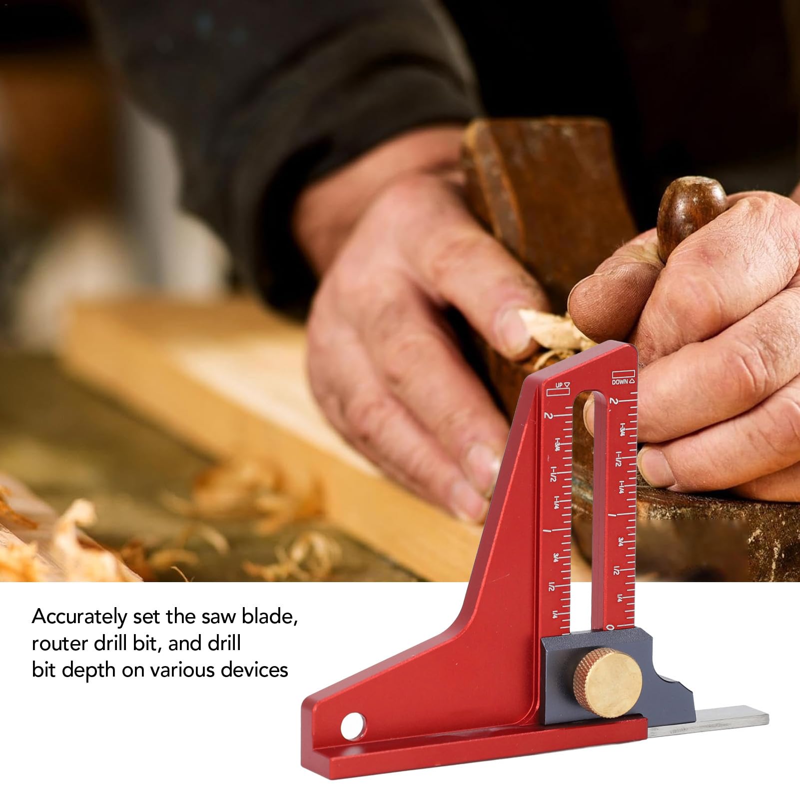 0-2 Inch Table Saw Depth Ruler - Woodworking Measurement Tool for Saw Table & Trimming Machine | Precision Woodworking Projects