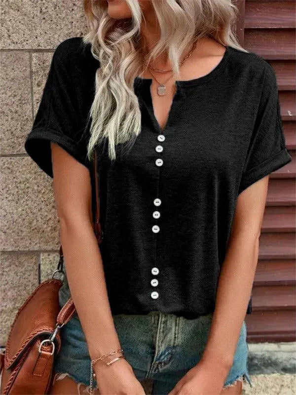 Women's Soft Knitted V-Neck Casual Top - Comfortable & Stylish for Everyday Wear, Office, and Outings