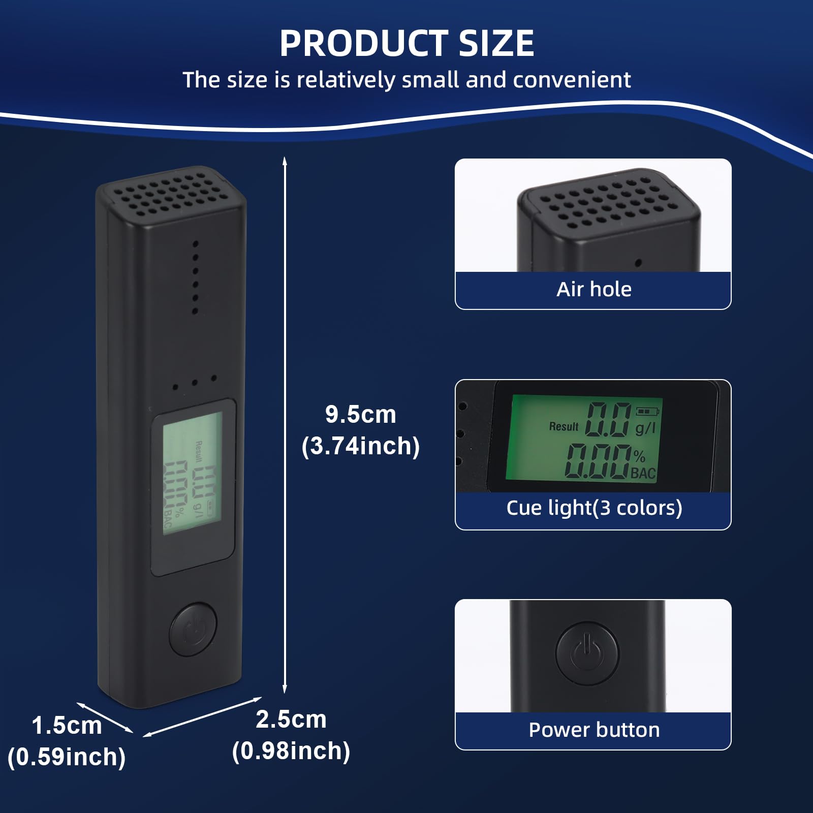 Portable Breathalyzer - Accurate Alcohol Tester for Personal & Professional Use | Drunk Driving Prevention, Workplace Safety & Home Monitoring