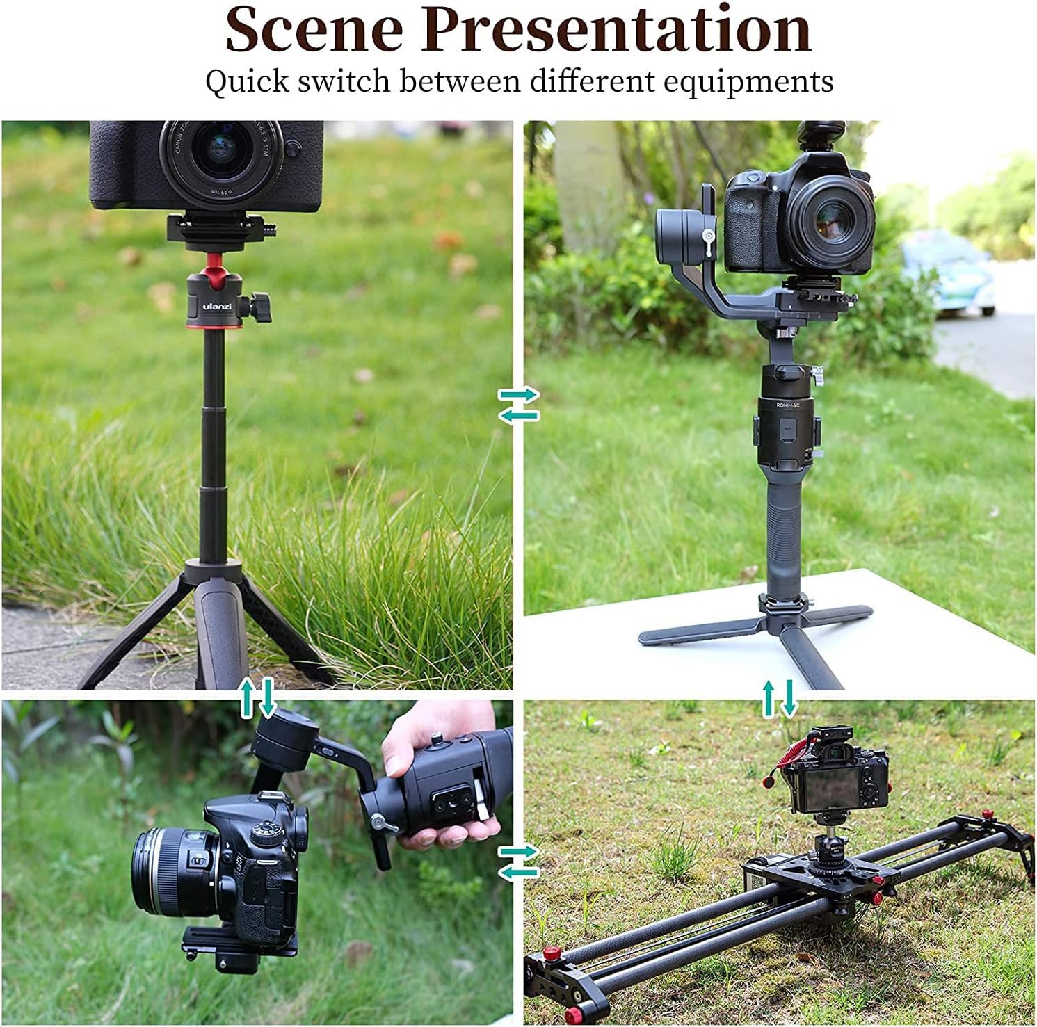 ULANZI F38 Quick Release Plate Base Mount with 1/4