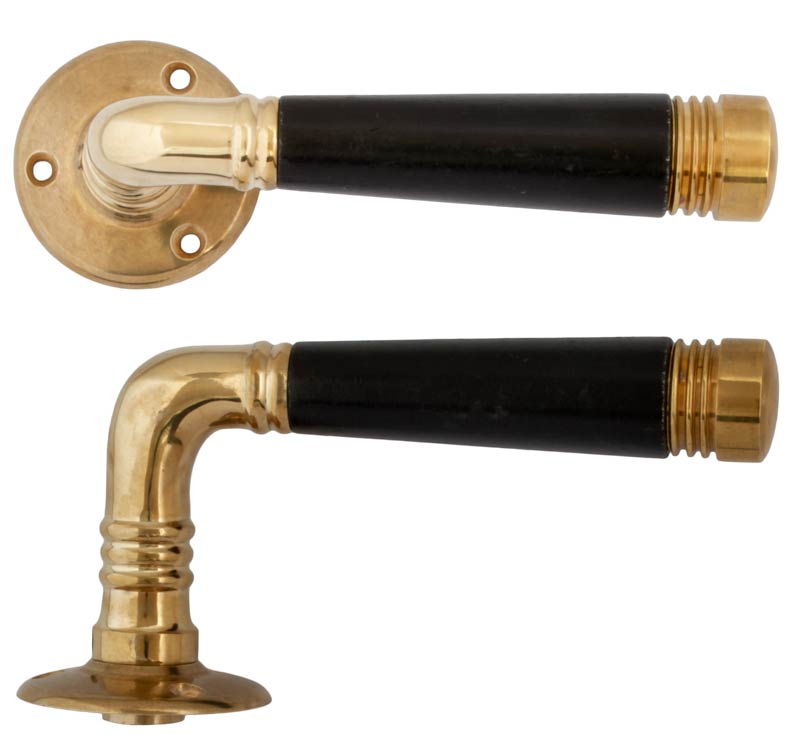 Albert Karlsson No. 691 Solid Brass Door Handle - Vintage Style Door Knob for Interior Doors, Bedroom, Bathroom & Cabinet Hardware - Classic Home Decor Upgrade