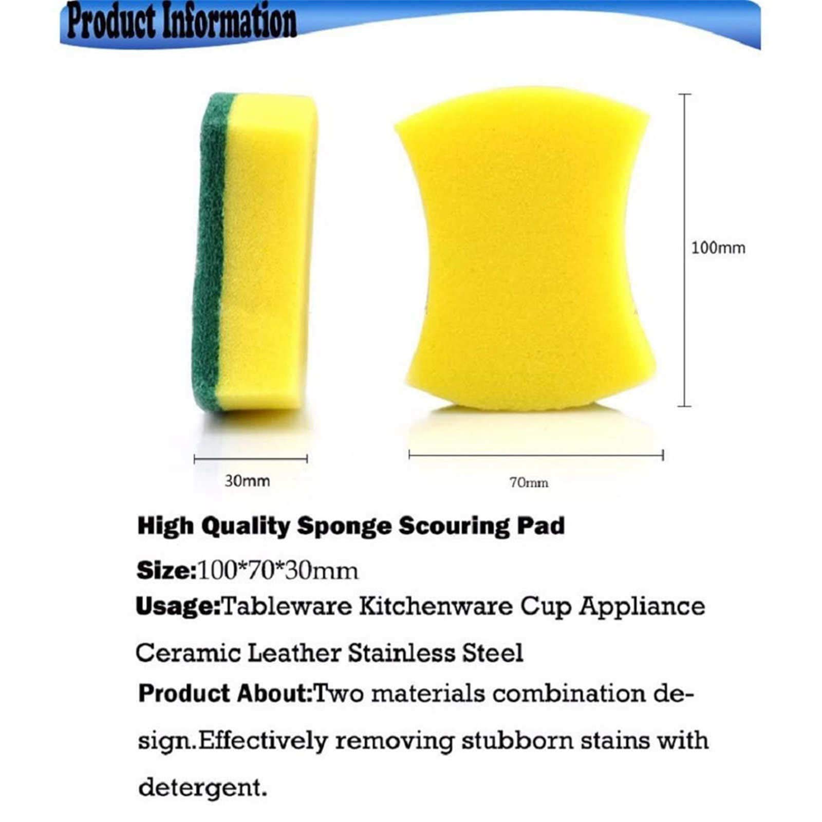 Eco-Friendly Non-Scratch Kitchen Cleaning Sponges - 20 Pack Dish Scrub Sponges for Pots, Pans & Dishes | Gentle on Cookware & Perfect for Daily Dishwashing