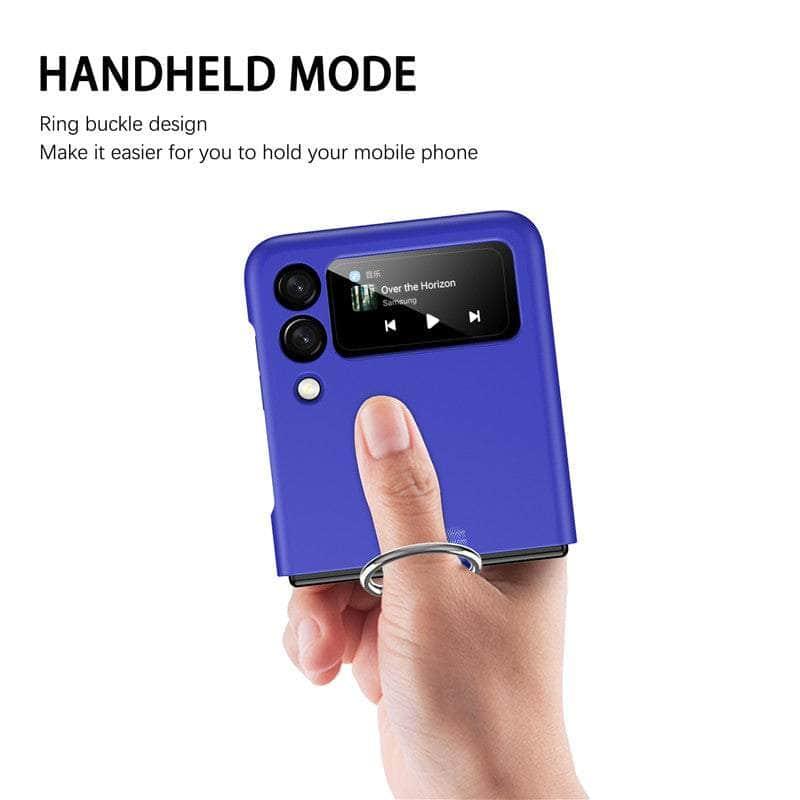 Samsung Galaxy Z Flip 3 Shockproof Phone Case with Finger Ring Holder - Protective Cover for Everyday Use, Travel & Outdoor Activities