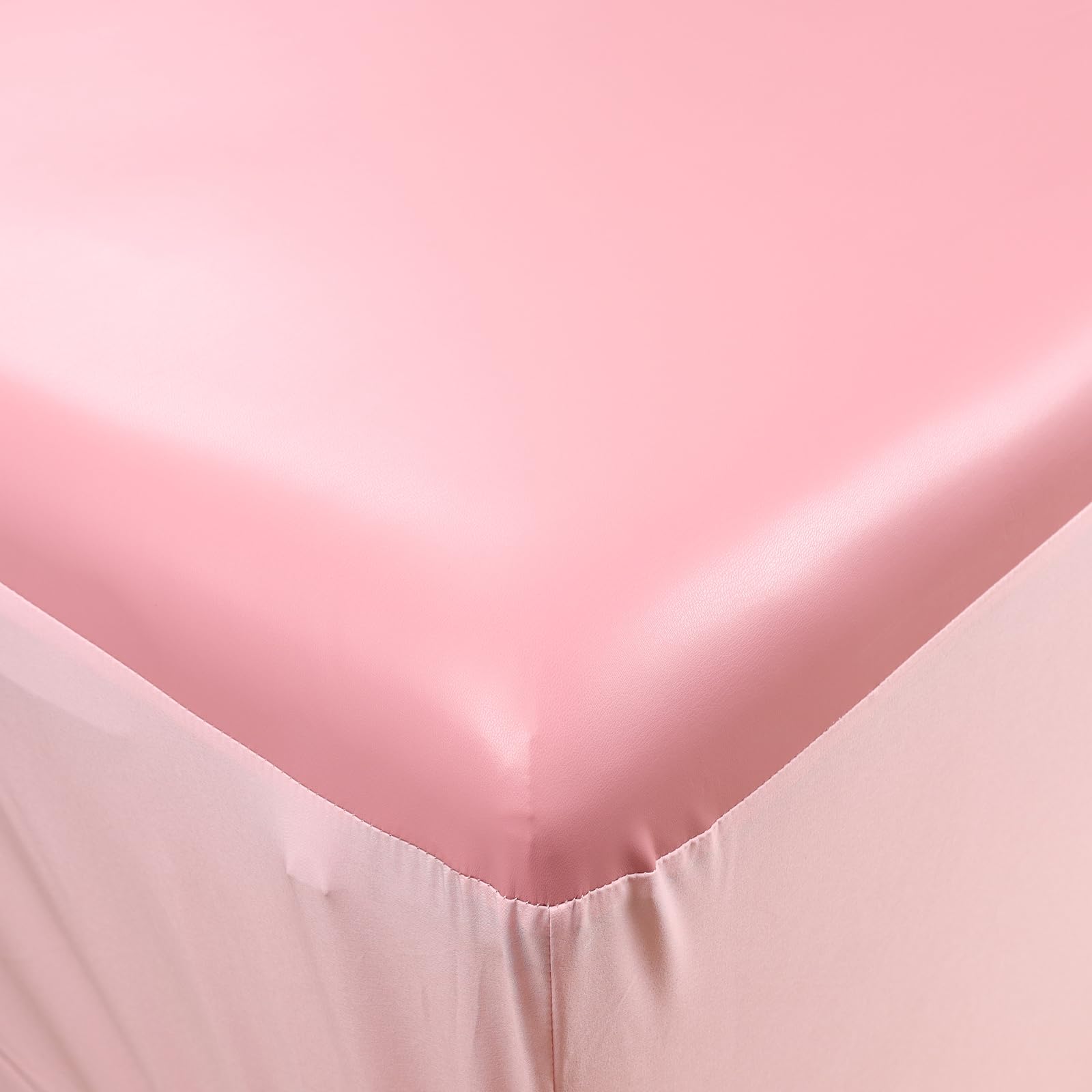 Waterproof Pink Lash Bed Cover - Wipeable PU Leather Massage Table Protector, Comfortable & Reusable Spa Bed Cover for Facial, Eyelash Extensions & Massage Therapy