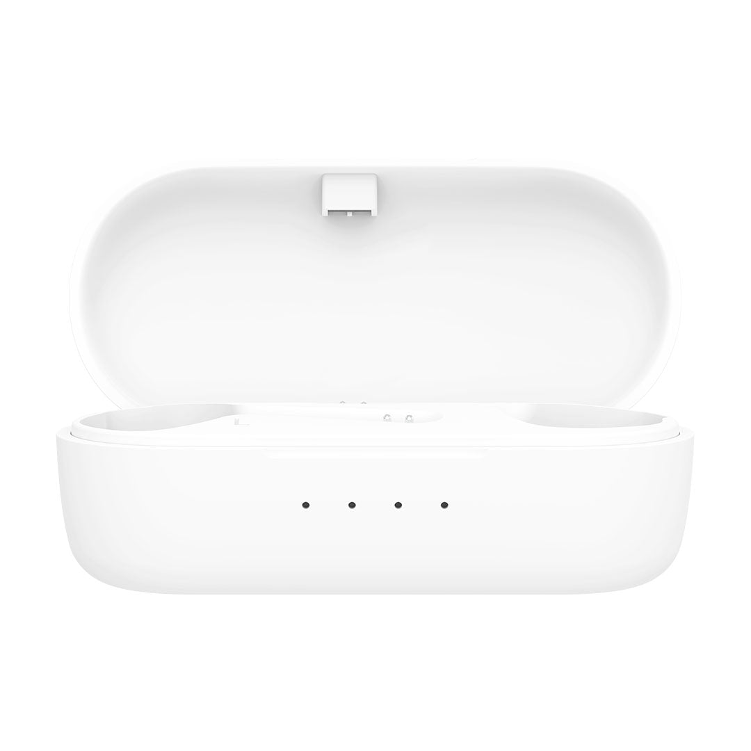 Defunc True Basic True Wireless Earbuds - White Bluetooth Headphones for Gym, Running & Travel - Noise Cancelling in-Ear Headset with Mic