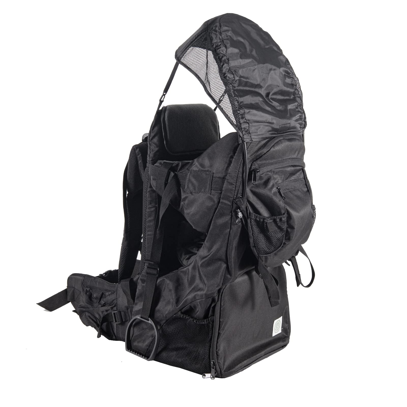 Baby Backpack Carrier for Hiking & Camping - Adjustable Padded Toddler Carrier with Rain Cover, Sun Shade & Large Storage Pockets | Safe Child Carrier for Outdoor Adventures, Travel & Daily Use