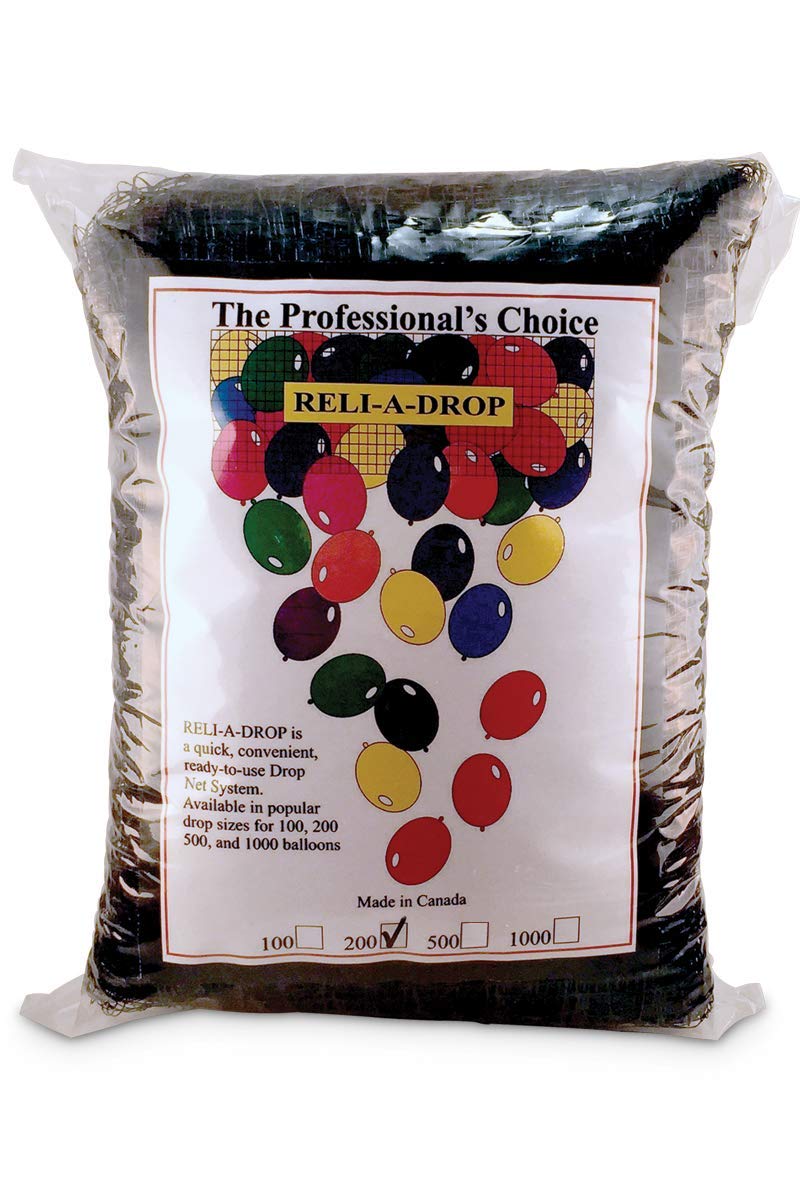 STEWARTS's Baskets & Balloons Reli-A-Drop Balloon Net - 14ft x 4ft Multicolor Party Decor for Weddings, Birthdays & Events | Durable Balloon Display Solution
