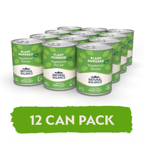 Natural Balance Plant-Powered Vegetarian Canned Dog Food - High-Protein Vegan Formula for Sensitive Stomachs & Allergies - Perfect for Eco-Conscious Pet Owners & Dogs with Dietary Restrictions