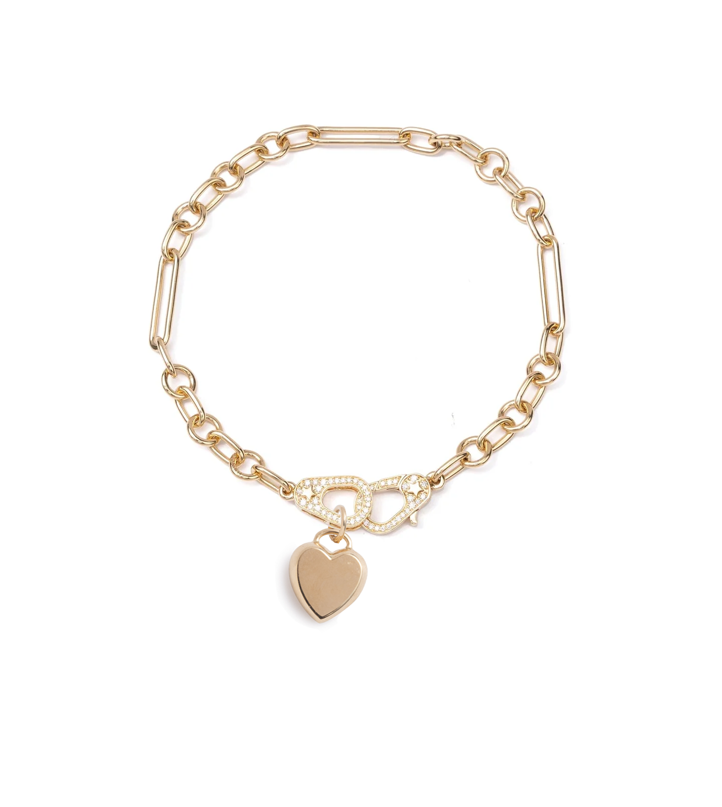Heart Ingot Love Sister Hooks Small Mixed Clip Bracelet - Perfect Gift for Sisters, Friendship Jewelry for Women, Elegant Charm Bracelet for Daily Wear & Special Occasions