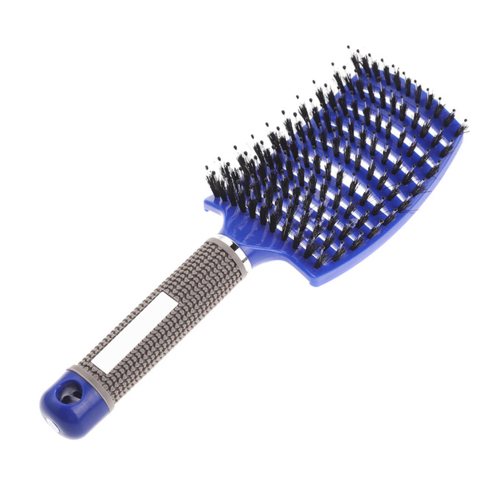 KAYLRE Professional Afro Comb for Women - Detangling Wet Hair Brush with Massage Tips, Styling Tool for Natural & Curly Hair - Perfect for Salon & Home Use (Blue with Hair)