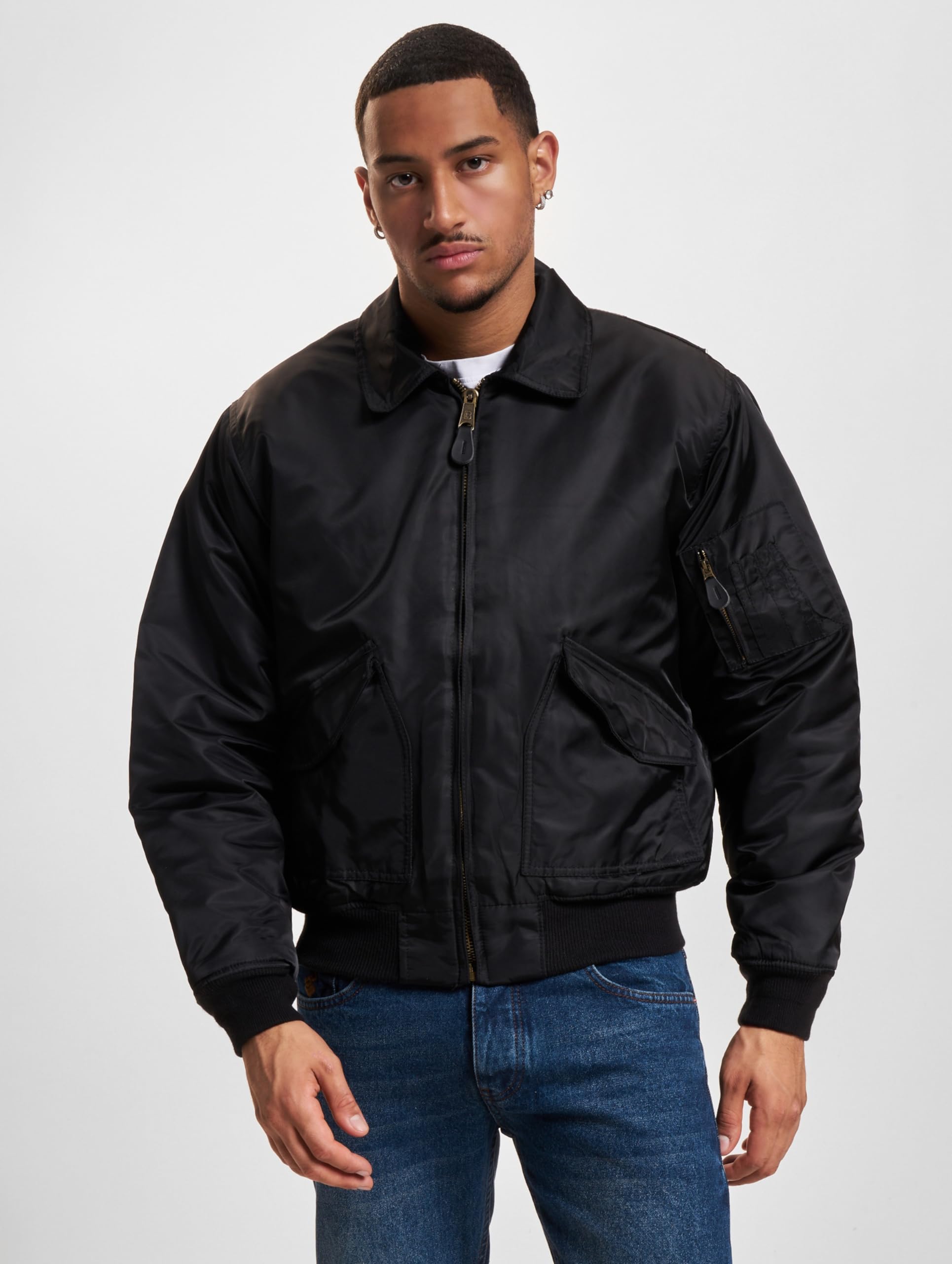 Men's CWU Flight Jacket - Black Aviator Bomber Jacket for Pilots & Outdoor Enthusiasts | Perfect for Aviation, Motorcycle Riding & Cold Weather Protection