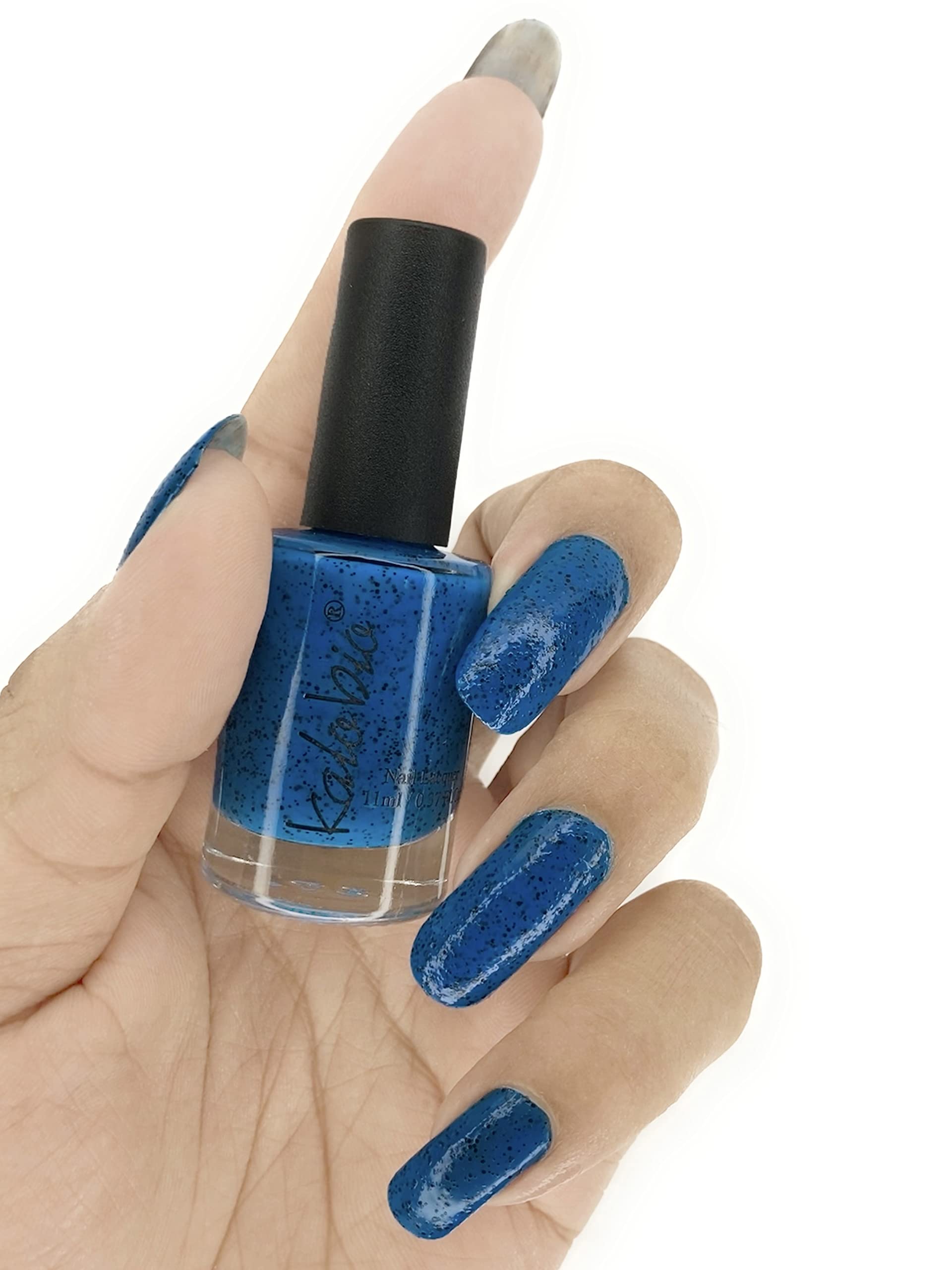 KALOBIO Cookie Crumble Nail Polish - Lapis Blue CC14 | Trendy Nail Art Design for Parties, Weddings & Special Occasions
