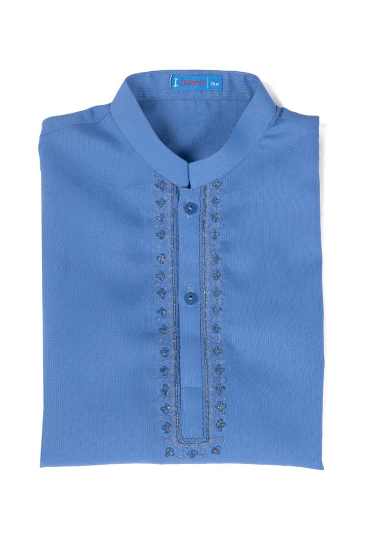 Elegant Blended Light Blue Shalwar Kameez by J. Junaid Jamshed - Perfect for Weddings, Eid & Special Occasions