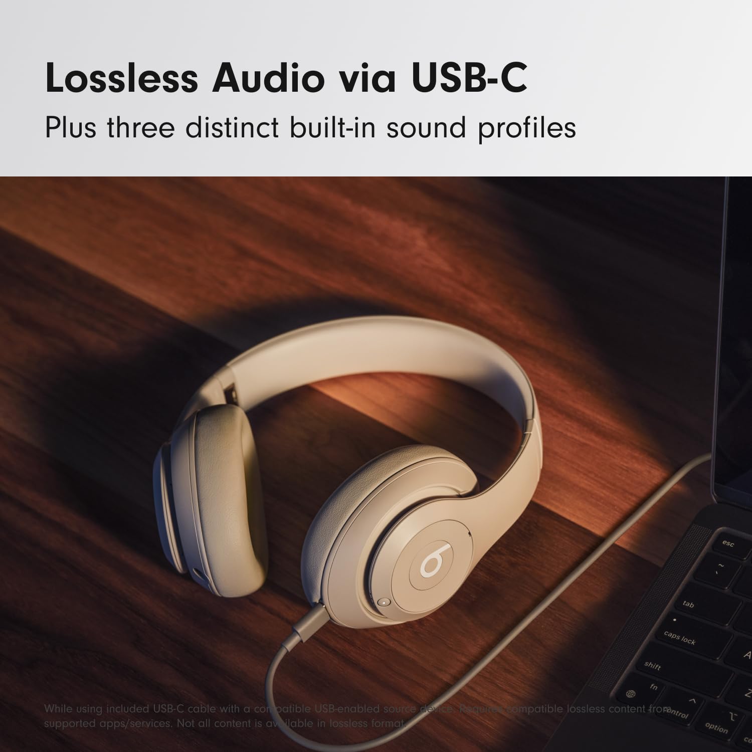 Beats Studio Pro Wireless Bluetooth Noise Cancelling Headphones with Personalized Spatial Audio | USB-C Lossless Sound | 40-Hour Battery | Compatible with Apple & Android (Sandstone) - Perfect for Travel, Workouts & Home Entertainment