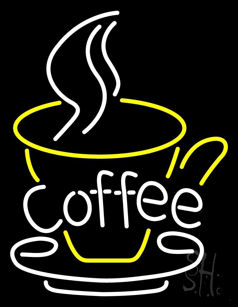 15 x 19 Inch Coffee In Between LED Neon Sign with Dimmer - Black Square Cut Acrylic Backing - Bright Premium Indoor Neon Light for Café, Storefront, Home Bar & Office Decor