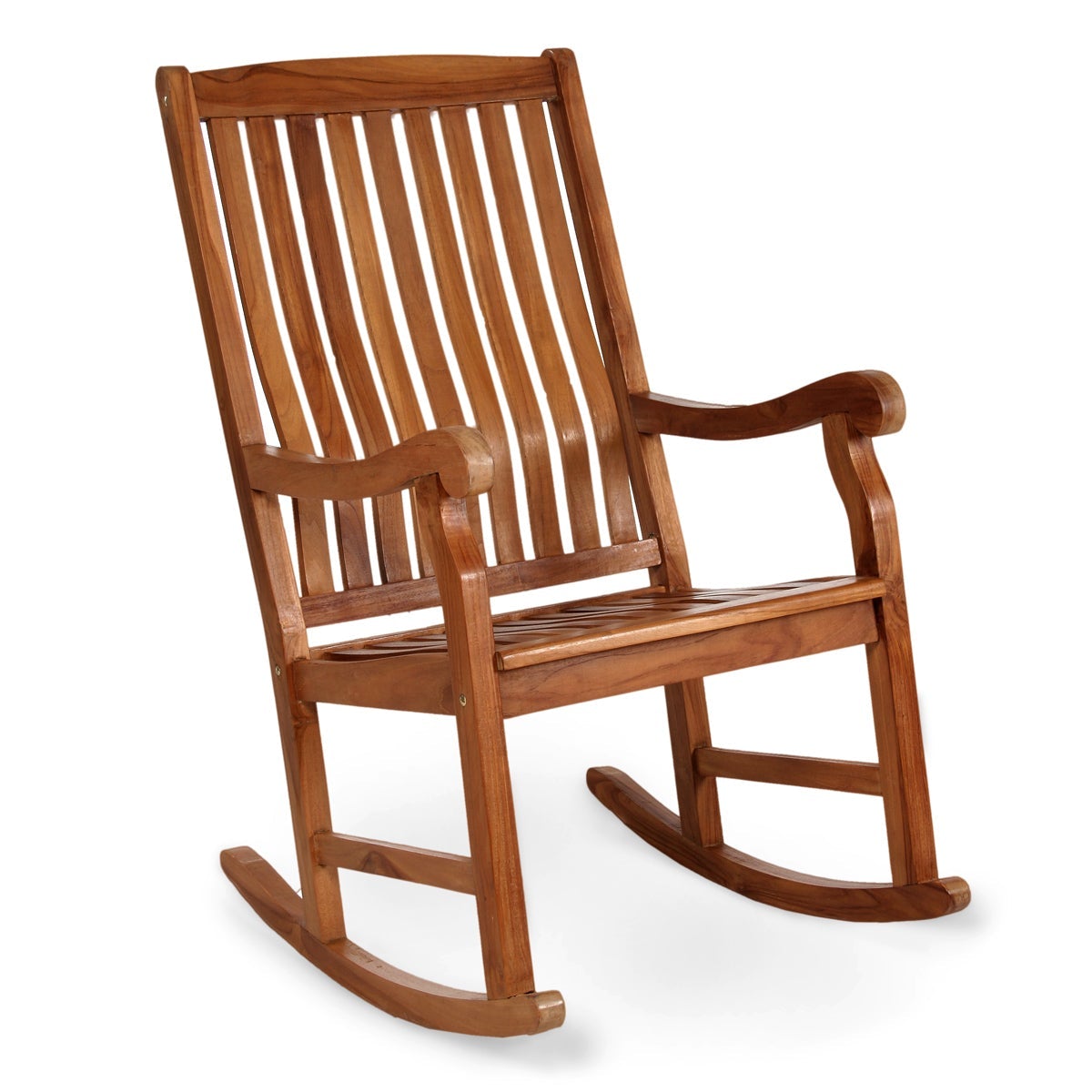 Premium Cedar Teak Rocking Chair - Handcrafted Solid Wood Outdoor Rocker for Patio, Garden & Porch - Perfect for Relaxation, Reading & Nursery Decor