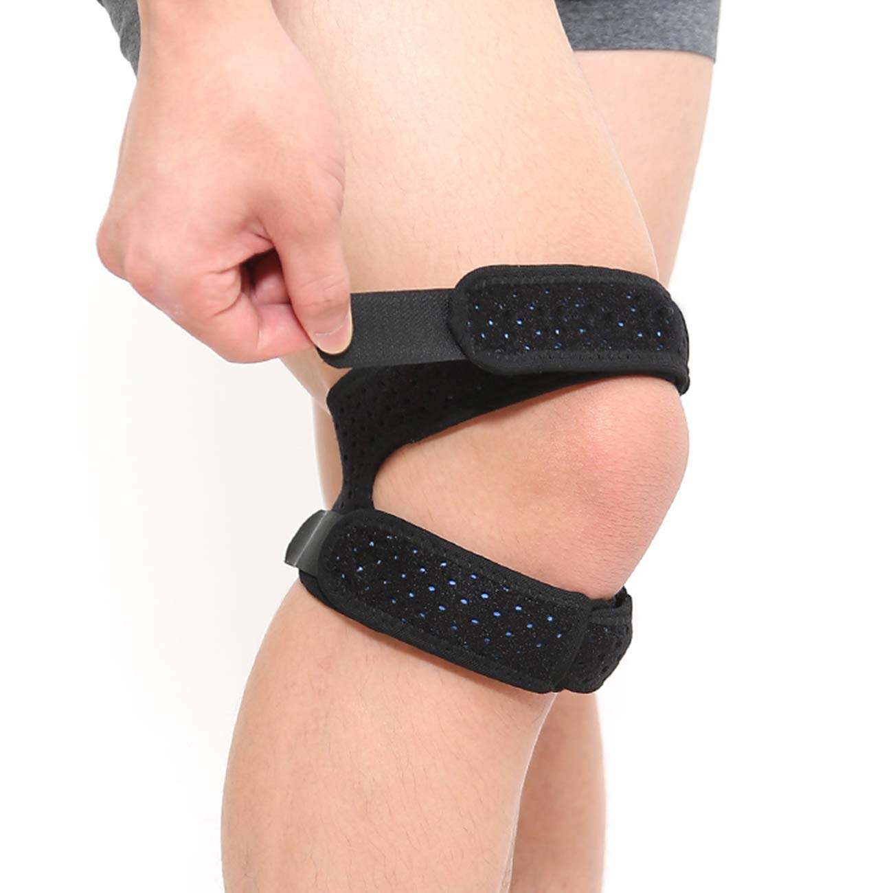 Anti-Slip Compression Knee Brace for Running & Sports - Breathable Neoprene Support with Adjustable Strap - Ideal for Jogging, Gym Workouts & Injury Recovery