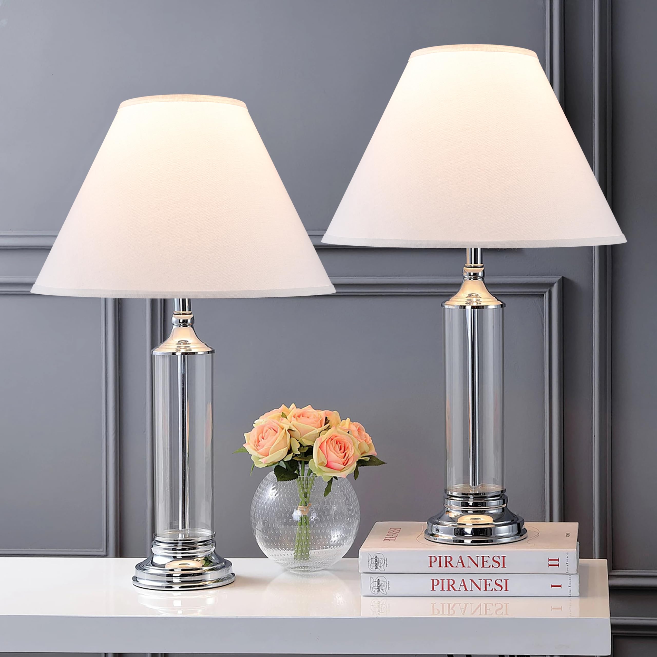GO&SO 2-Pack Pure White Large Empire Lamp Shades - 6.5