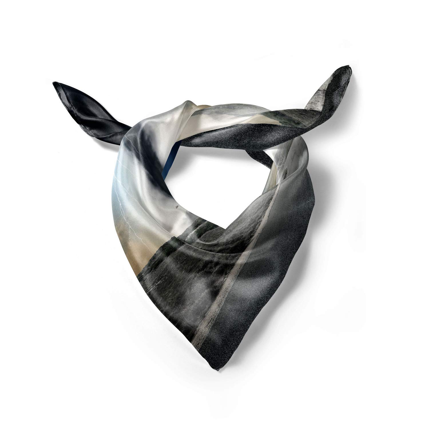 Ambesonne Nature Headscarf - Black Tornado Funnel Gas Print Hijab Scarf for Women, Muslim Fashion Accessory, Perfect for Daily Wear, Prayer, and Special Occasions