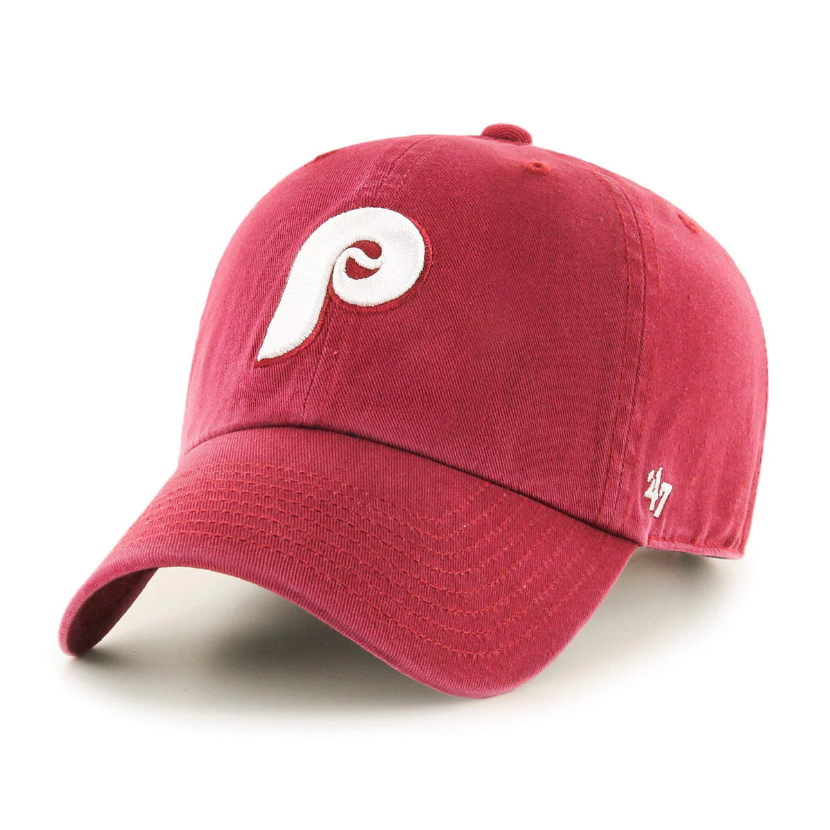 47 Brand Philadelphia Phillies Adjustable Baseball Cap - Maroon & White Team Colors for Men & Women | Perfect for Baseball Games, Sports Events & Casual Wear