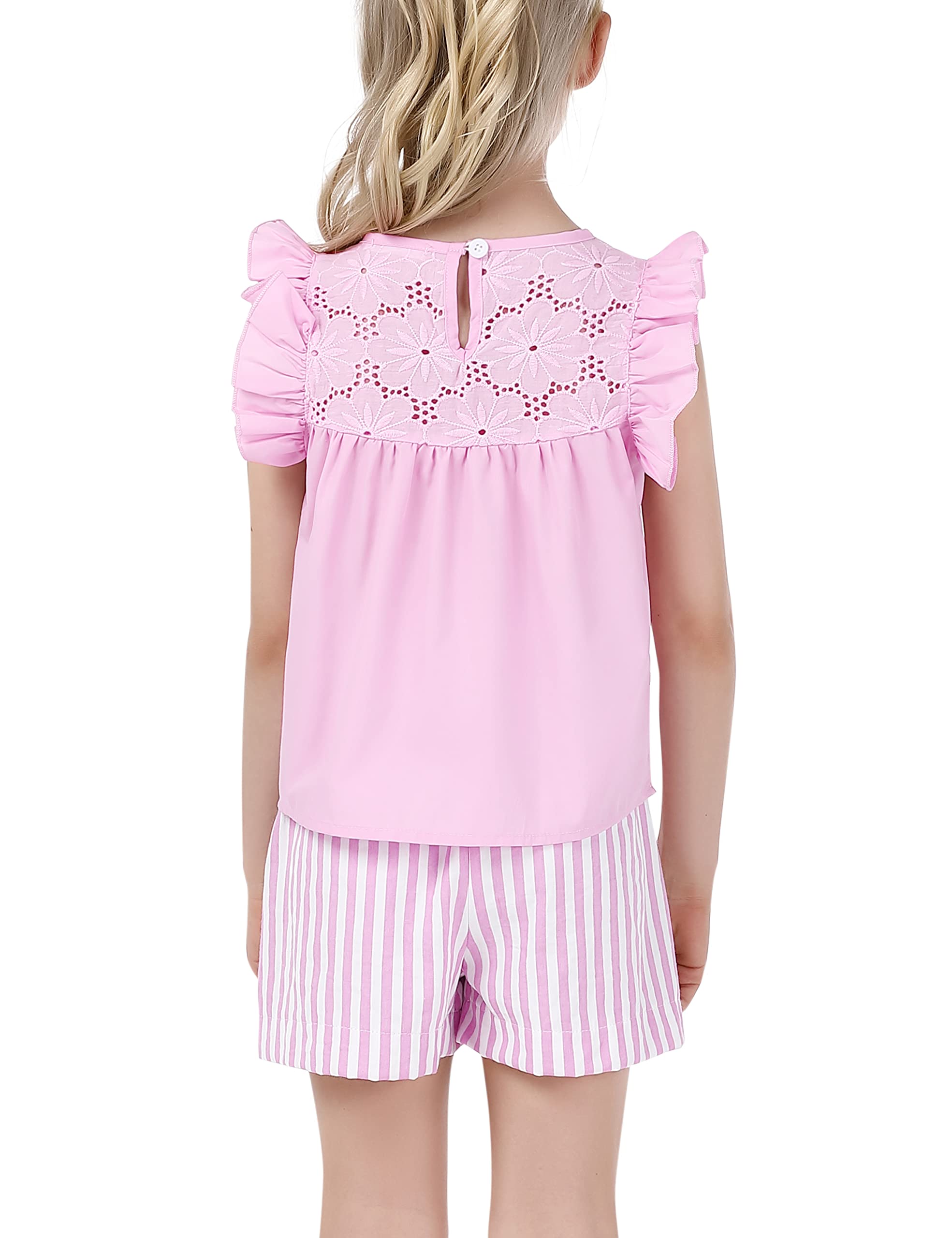Girls' Summer 2-Piece Outfit Set - Cute T-Shirt & Shorts Combo for Kids | Playtime, Beach & Outdoor Activities