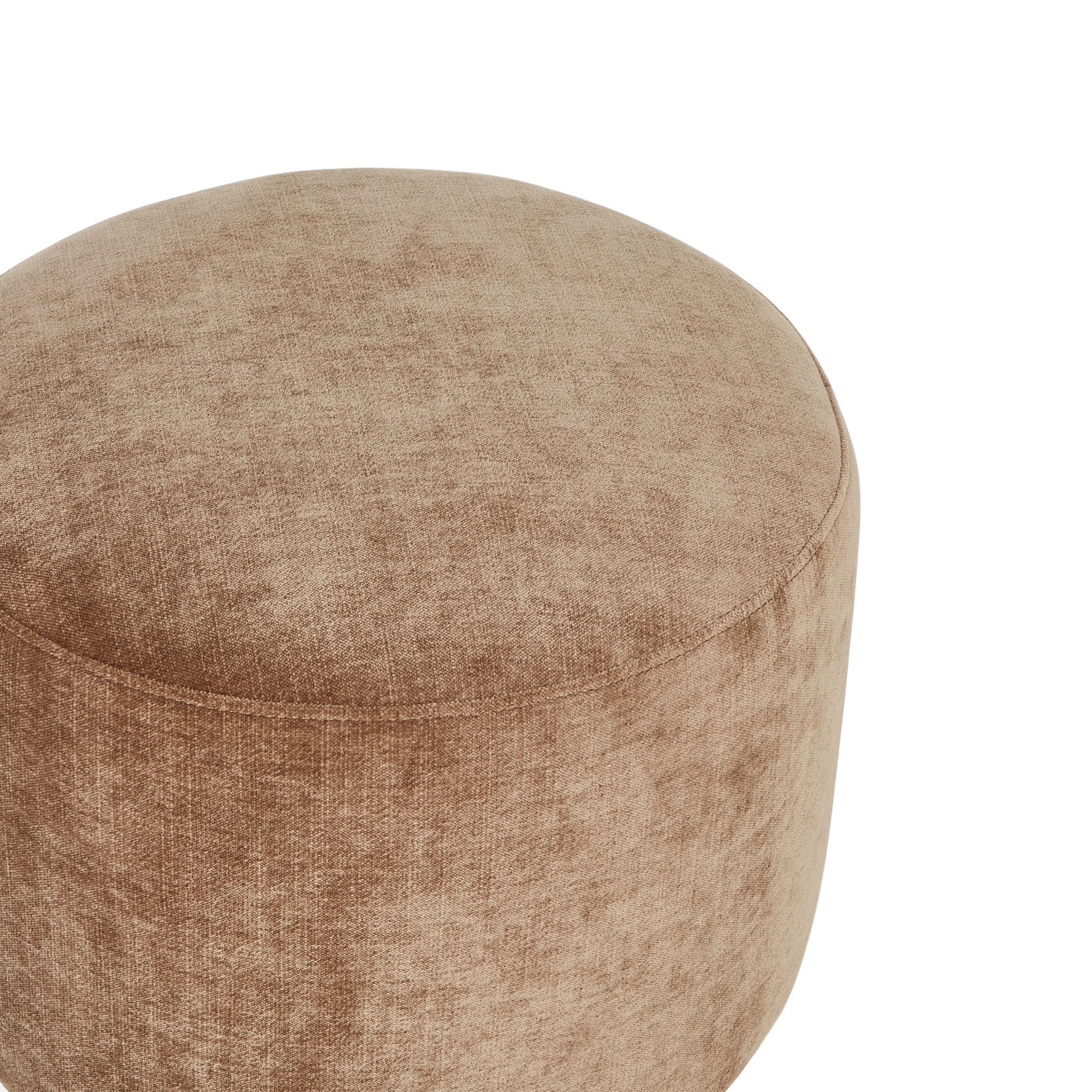 Bergamot Ottoman Stool - Round Storage Ottoman with Lift Top, Soft Velvet Fabric, Sturdy Wooden Legs - Perfect for Living Room, Bedroom, or Nursery Storage & Seating