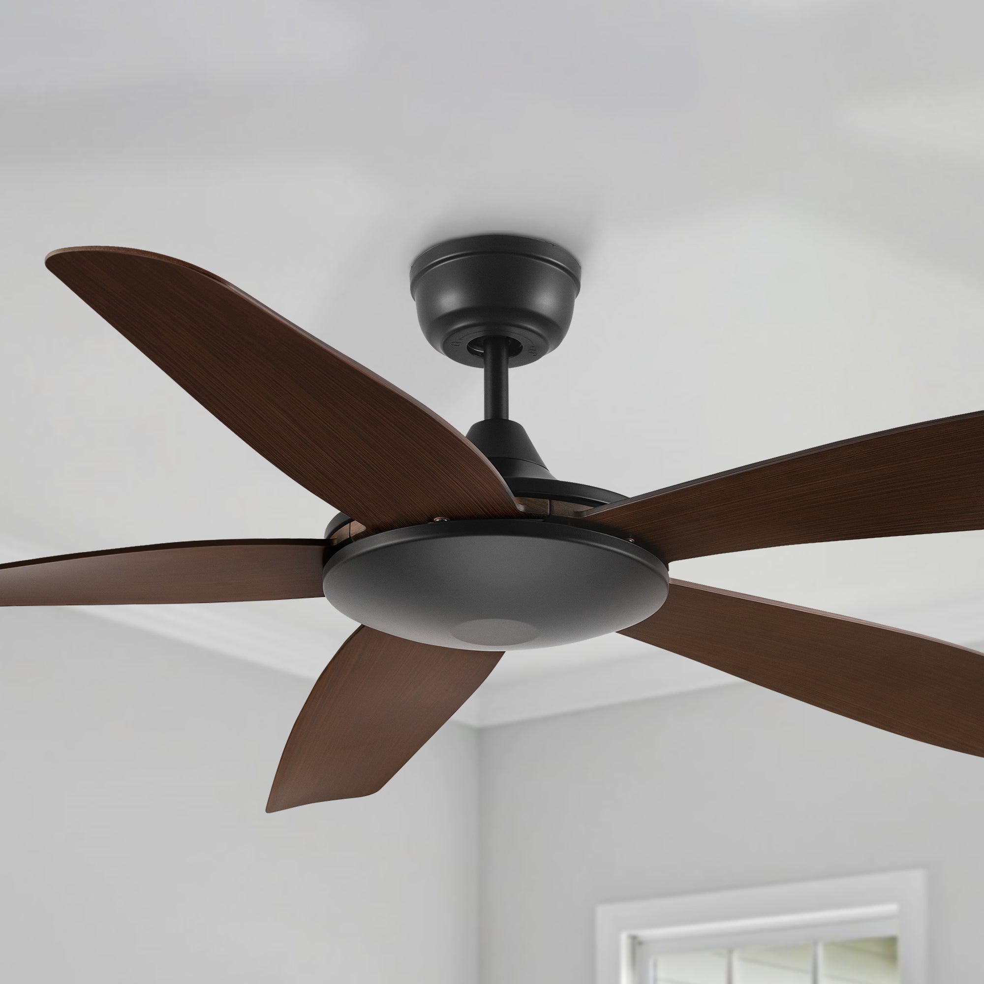 52 Inch Peridot Smart Ceiling Fan with Remote Control & WiFi Connectivity - No LED - Perfect for Living Room, Bedroom & Patio Cooling
