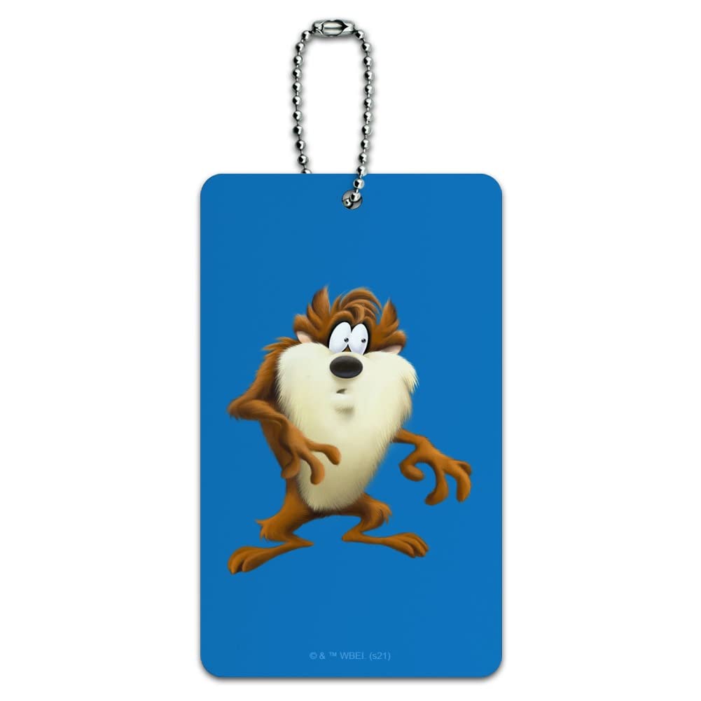 Looney Tunes Taz Wild Man Luggage Tag - Durable Suitcase ID Card for Carry-On Bags - Perfect for Travel, Business Trips & Vacation Identification