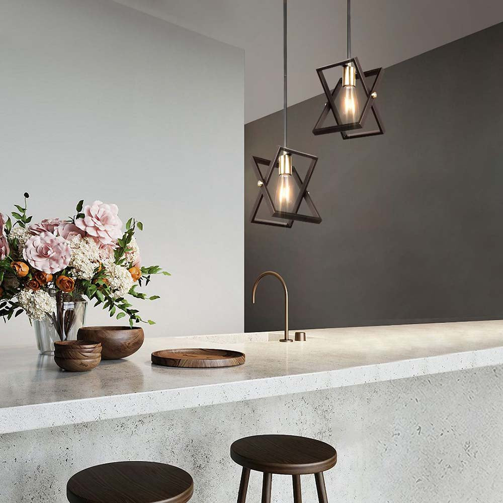 Alchem Modern Design LED Pendant Light - Dimmable Hanging Fixture for Kitchen Island, Dining Room & Bedroom Lighting