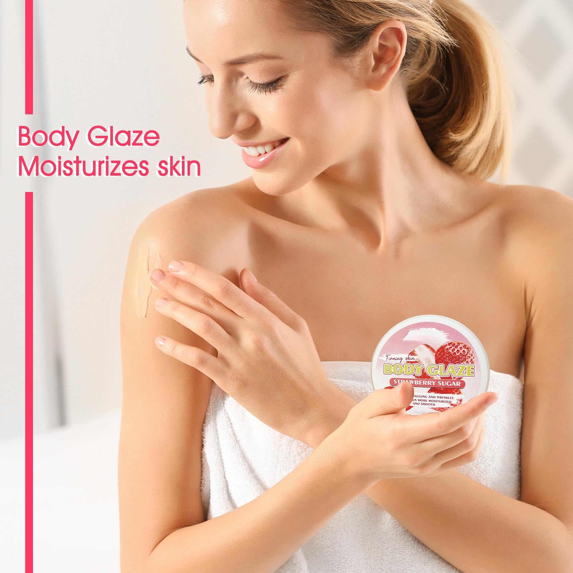 Body Glaze Donut-Shaped Body Butter - 3.5 oz Deep Moisturizing Magnesium Cream for Soft Skin | Ultra Hydrating Body Lotion for Dry Skin Care | Perfect for Daily Use, After Shower & Before Bed