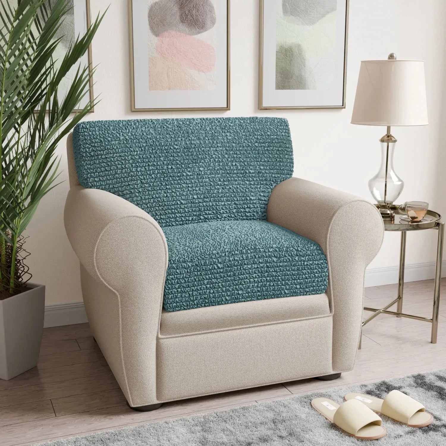 Premium Microfiber Seat Cushion Cover - Soft & Durable Sofa Chair Protector - Perfect for Living Room, Office, or Car Use