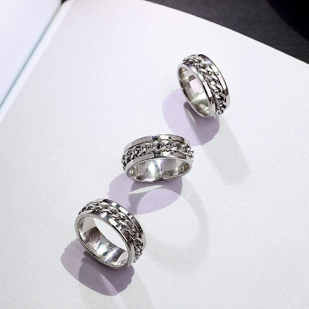 Spinner Ring for Men & Women - Stainless Steel Fashion Ring with Bottle Opener for Daily Wear & Parties