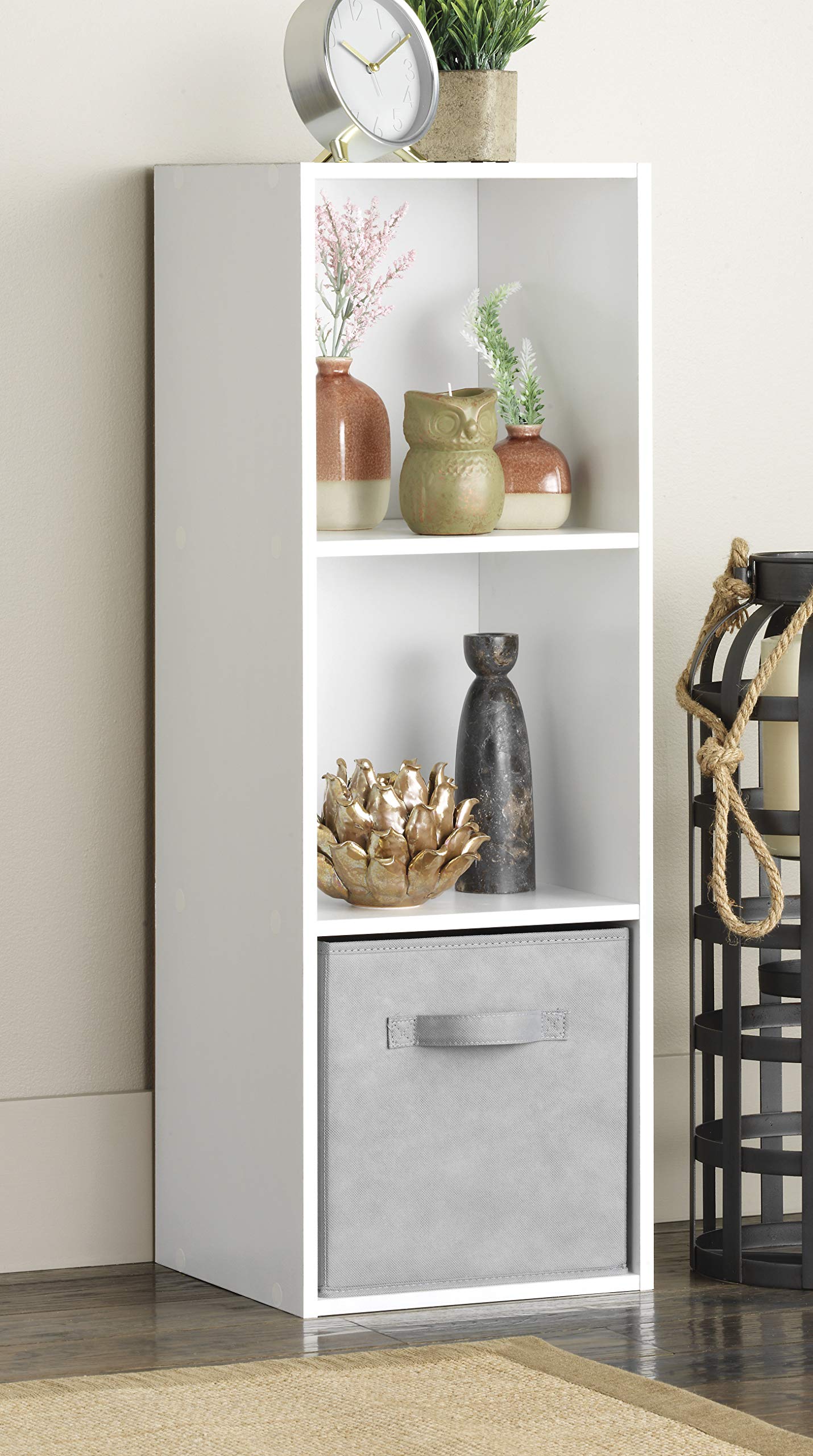 Whitmor 3 Cube Organizer Shelf - White Storage Unit for Closet, Bedroom & Office Organization - Perfect for Toys, Books & Home Decor