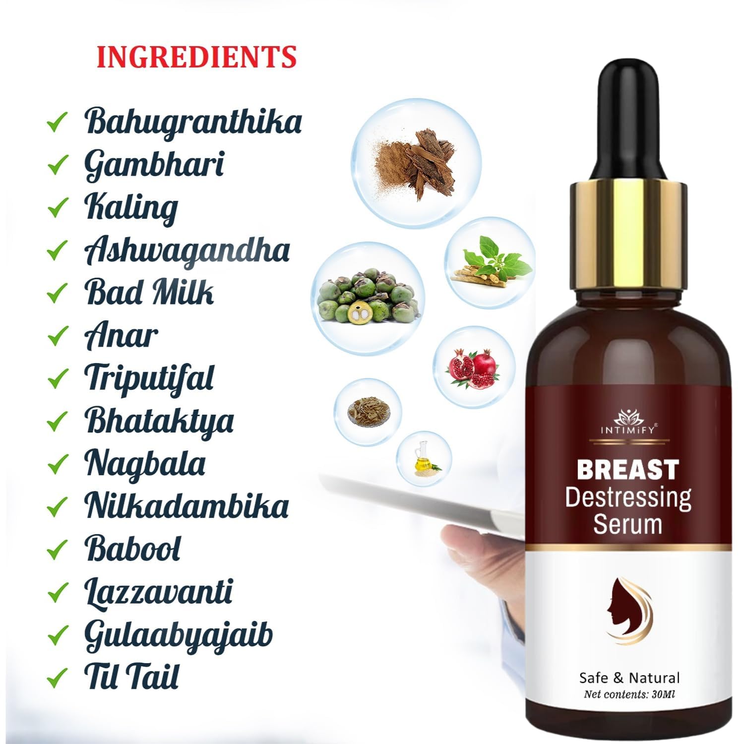 Ayurvedic Body Oil for Women - 30ml Natural Moisturizing & Nourishing Skin Care - Perfect for Dry Skin, Massage & Relaxation - Pack of 1