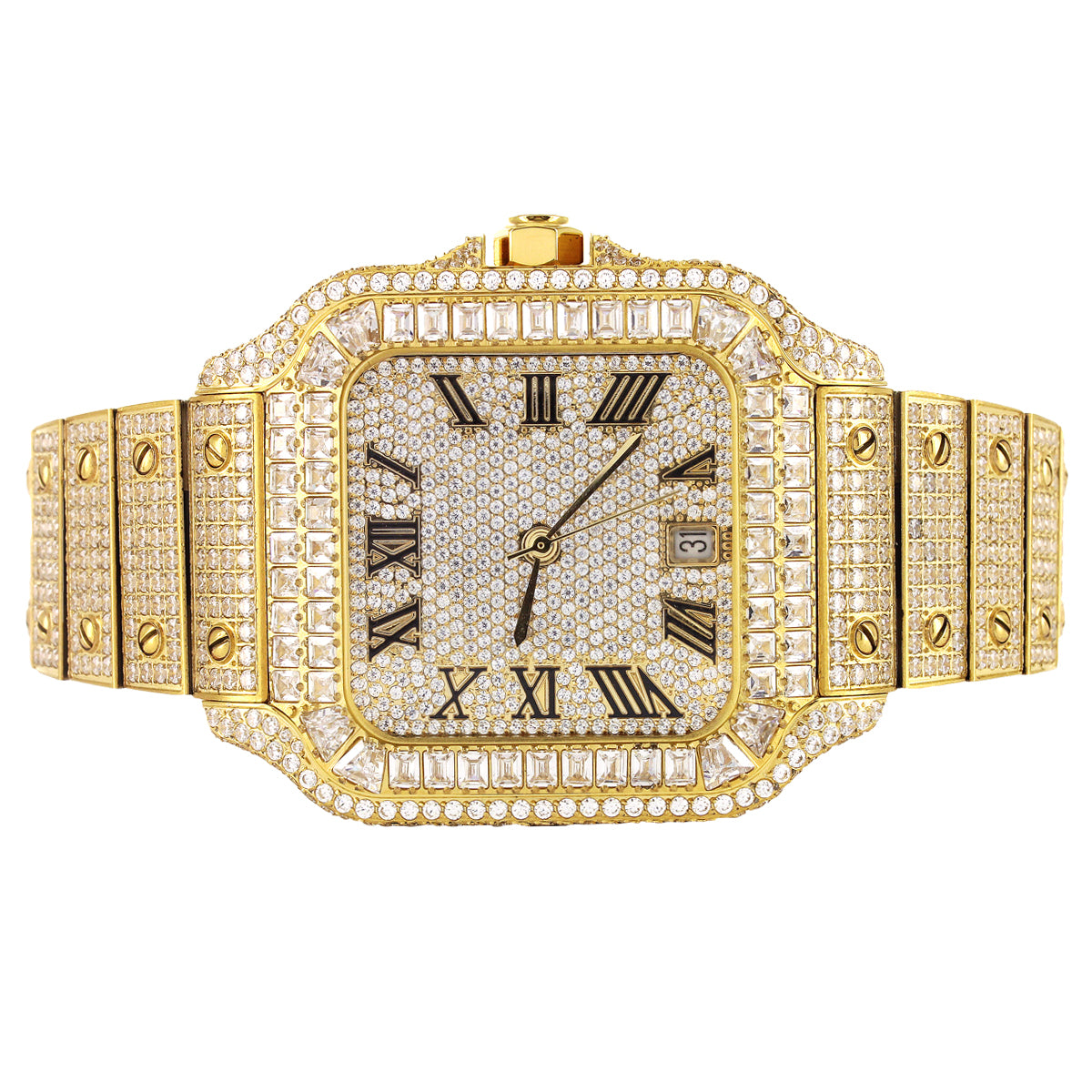 Stainless Steel Bezel Automatic Movement Yellow Tone Watch for Men - Waterproof Luxury Dress Watch for Business, Party & Everyday Wear
