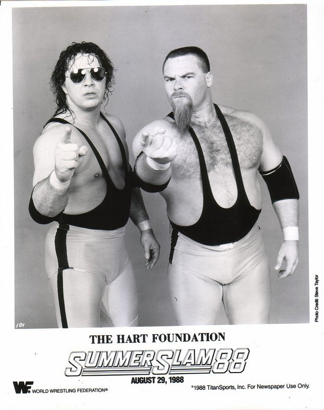 Vintage 1988 Hart Foundation Summerslam 88 Wrestling Action Figure - Rare Collectible for WWE Fans & Memorabilia Enthusiasts (Perfect for Display, Gifts & Wrestling Collections)