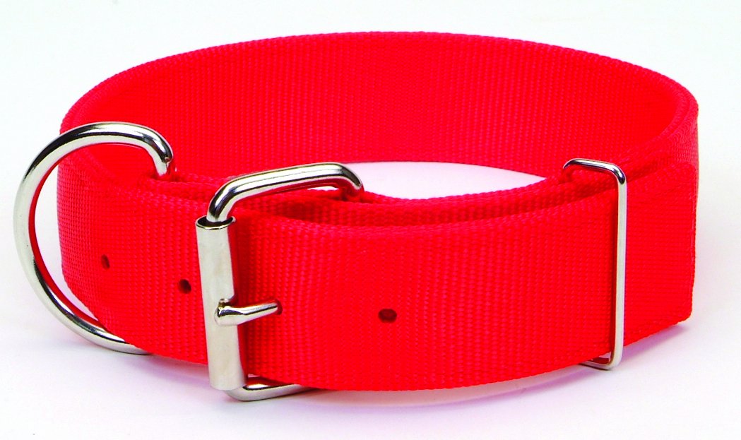 Macho Dog® Heavy Duty Double-Ply Nylon Dog Collar with Roller Buckle - Adjustable & Durable Pet Collar for Large Dogs, Perfect for Walking, Training & Outdoor Adventures