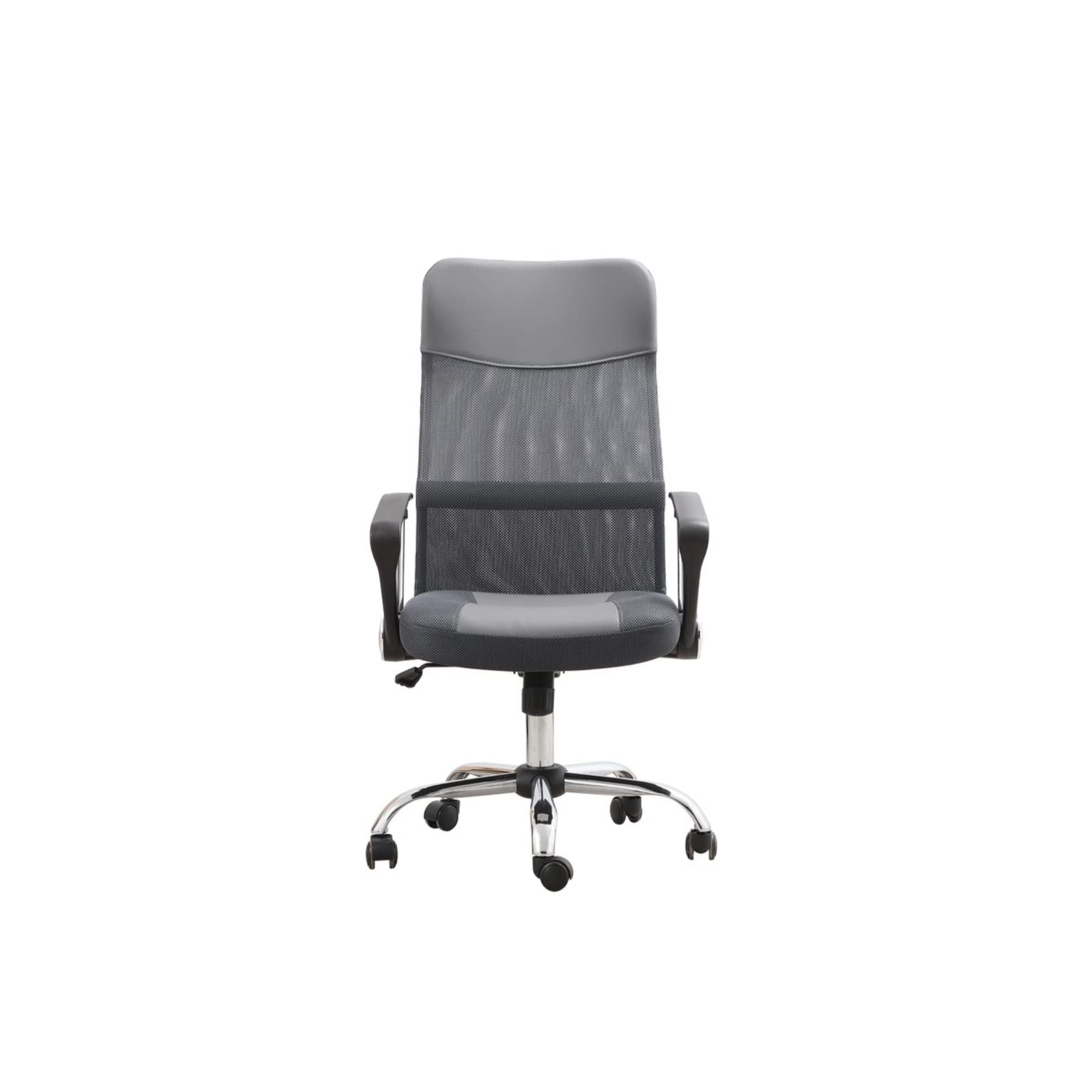 Modern Gray High Back Mesh Office Chair - Ergonomic Swivel Desk Chair with Lumbar Support for Home & Office Workspace Comfort