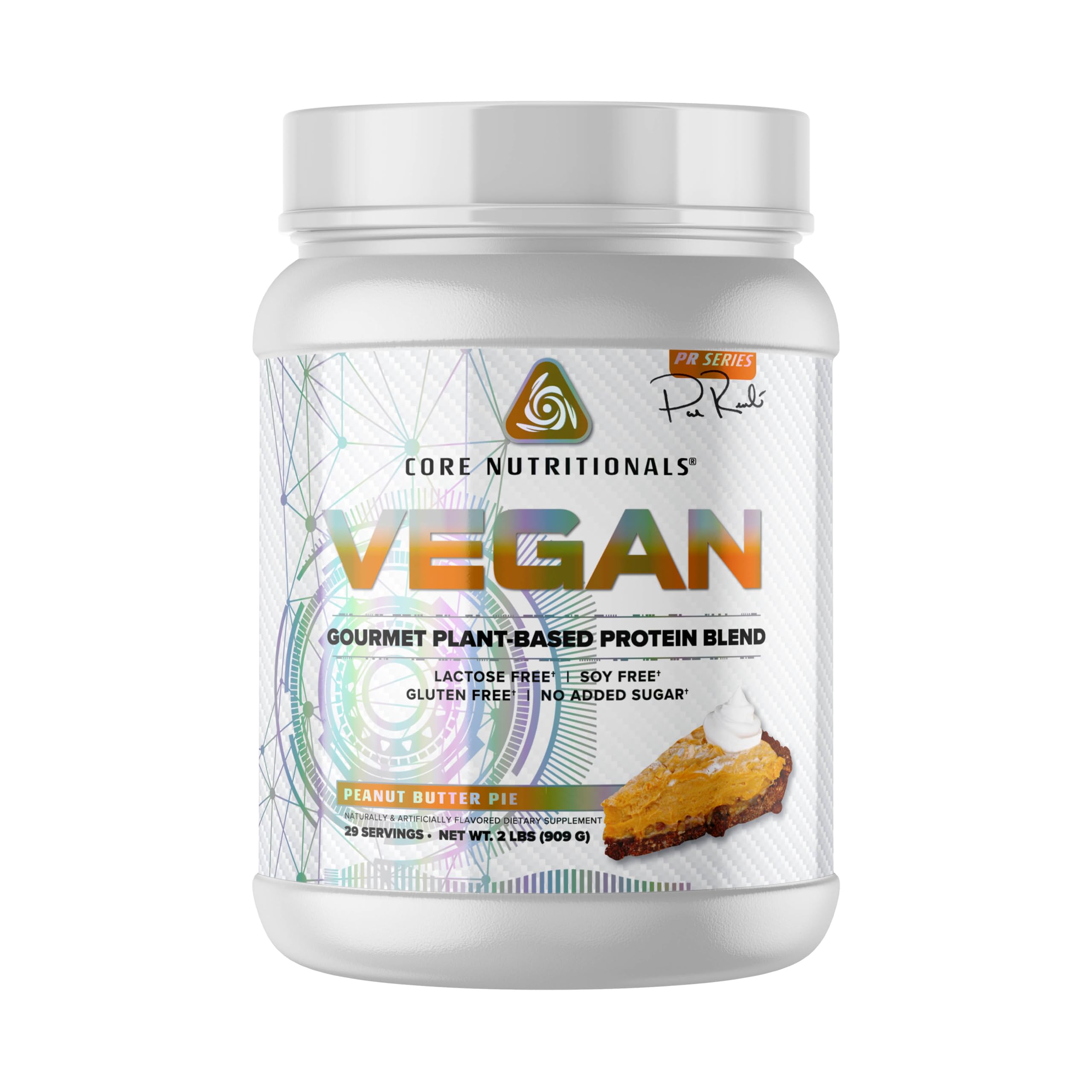 Core Nutritionals Platinum Vegan Gourmet Plant-Based Protein Powder - 21g Pea Protein, Lactose/Soy/Gluten Free, 29 Servings (Peanut Butter Pie) | Post-Workout Recovery & Healthy Meal Replacement for Athletes & Fitness Enthusiasts