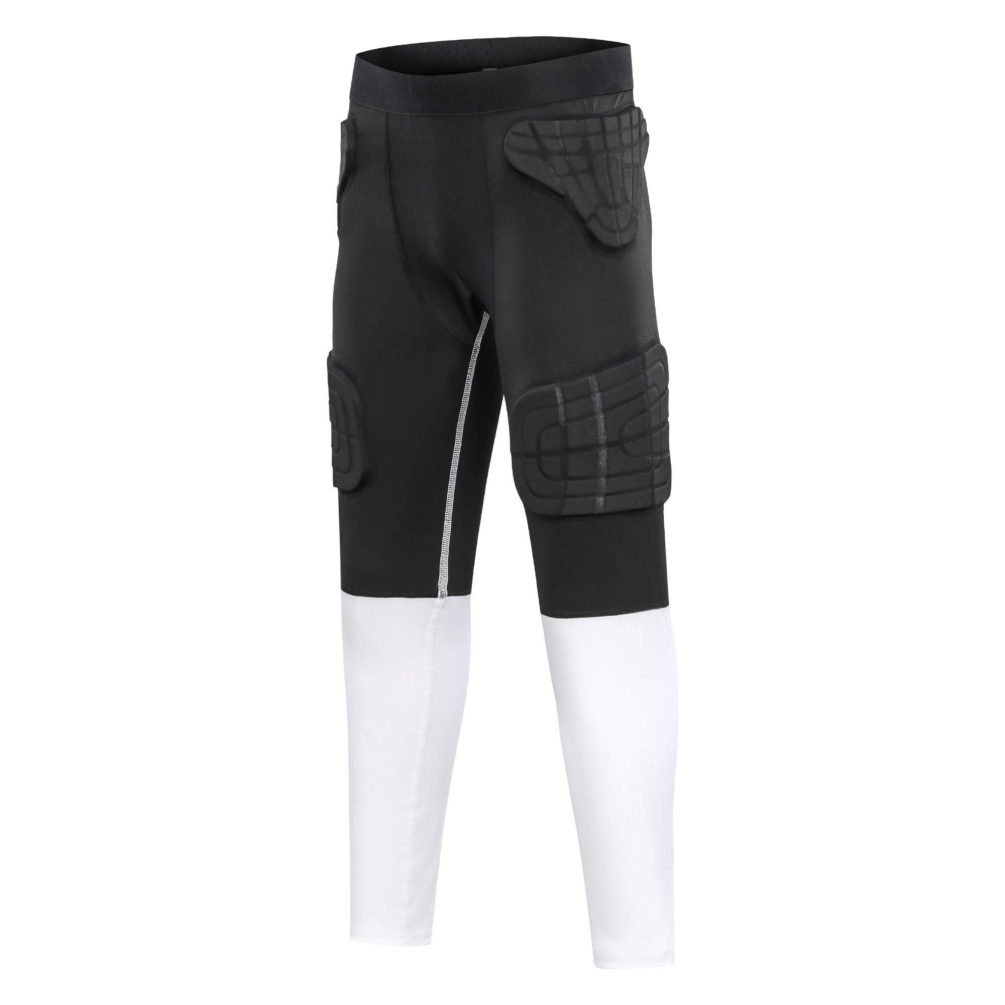 TUOY Youth Padded Football Girdle - Quick-Drying Capri Pants with 3 Protective Pads for Football, Soccer & Rugby Training - Ideal for Youth Athletes & Sports Practice