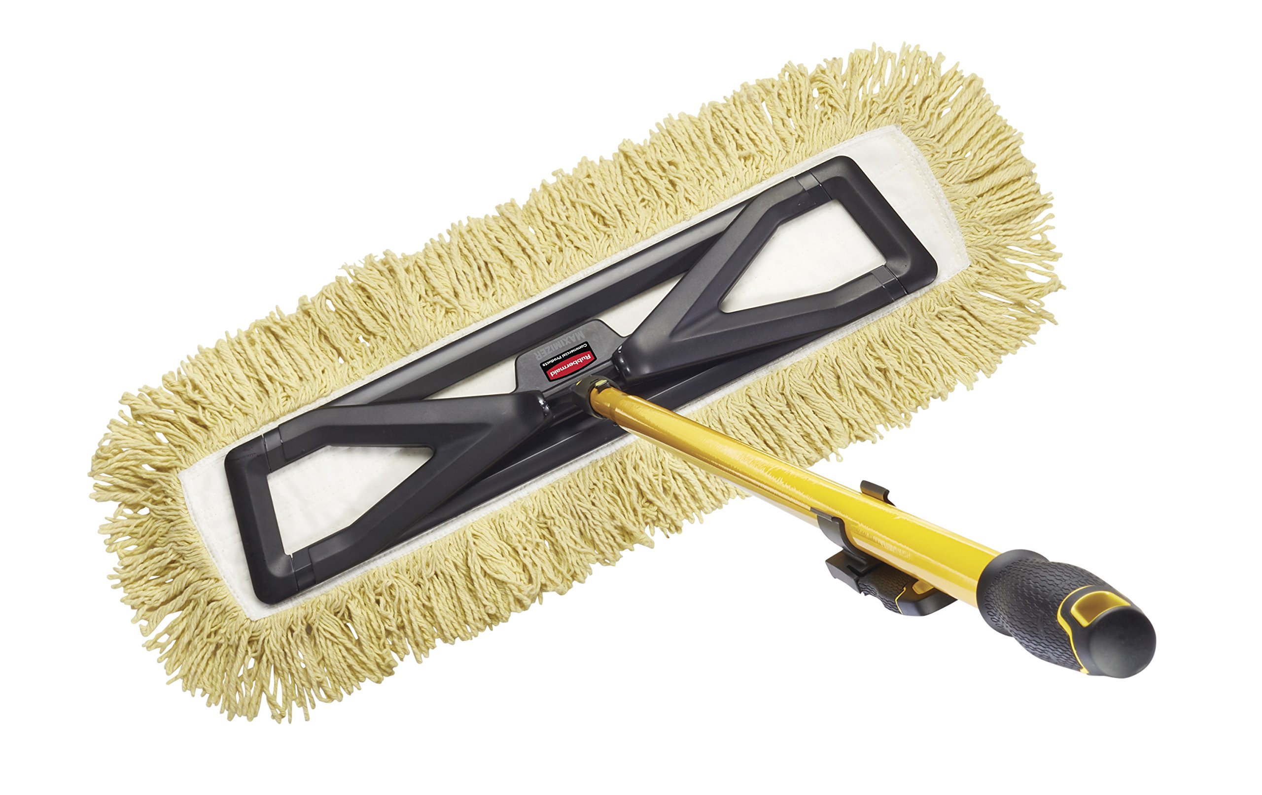 Rubbermaid Commercial 24-Inch Maximizer Dust Mop Pad with EZ Access Scraper - Heavy Duty Floor Cleaning for Schools, Hospitals & Offices
