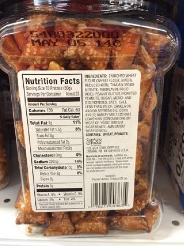 H.K. Anderson Original Peanut Butter Filled Pretzels 24oz (2-Pack) - Crunchy Snack for Office, School & Road Trips