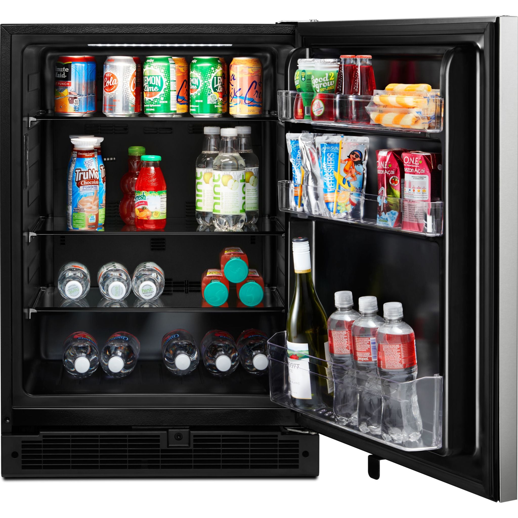Whirlpool Compact Refrigerator (WUR35X24HZ) - 3.5 Cu Ft Stainless Steel Mini Fridge for Dorm, Office, or Bedroom - Energy Efficient & Space Saving Appliance