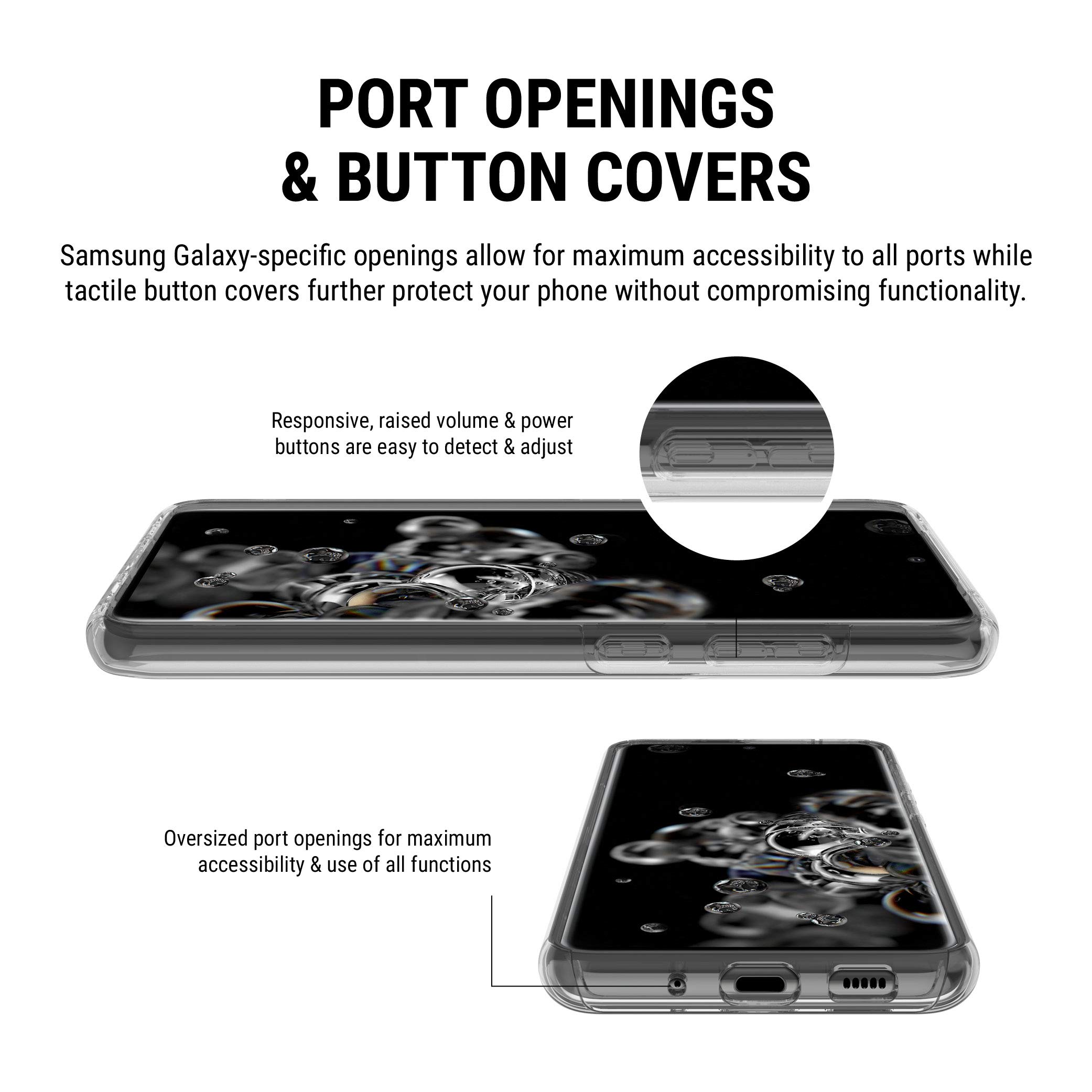 Incipio DualPro Shock-Absorbing Case for Samsung Galaxy S20 Ultra 5G - Samsung Certified Transparent Protective Cover [Qi Wireless Charging Compatible] - Durable Phone Case for Work, Travel & Outdoor Activities - Model SA-1039-CLR