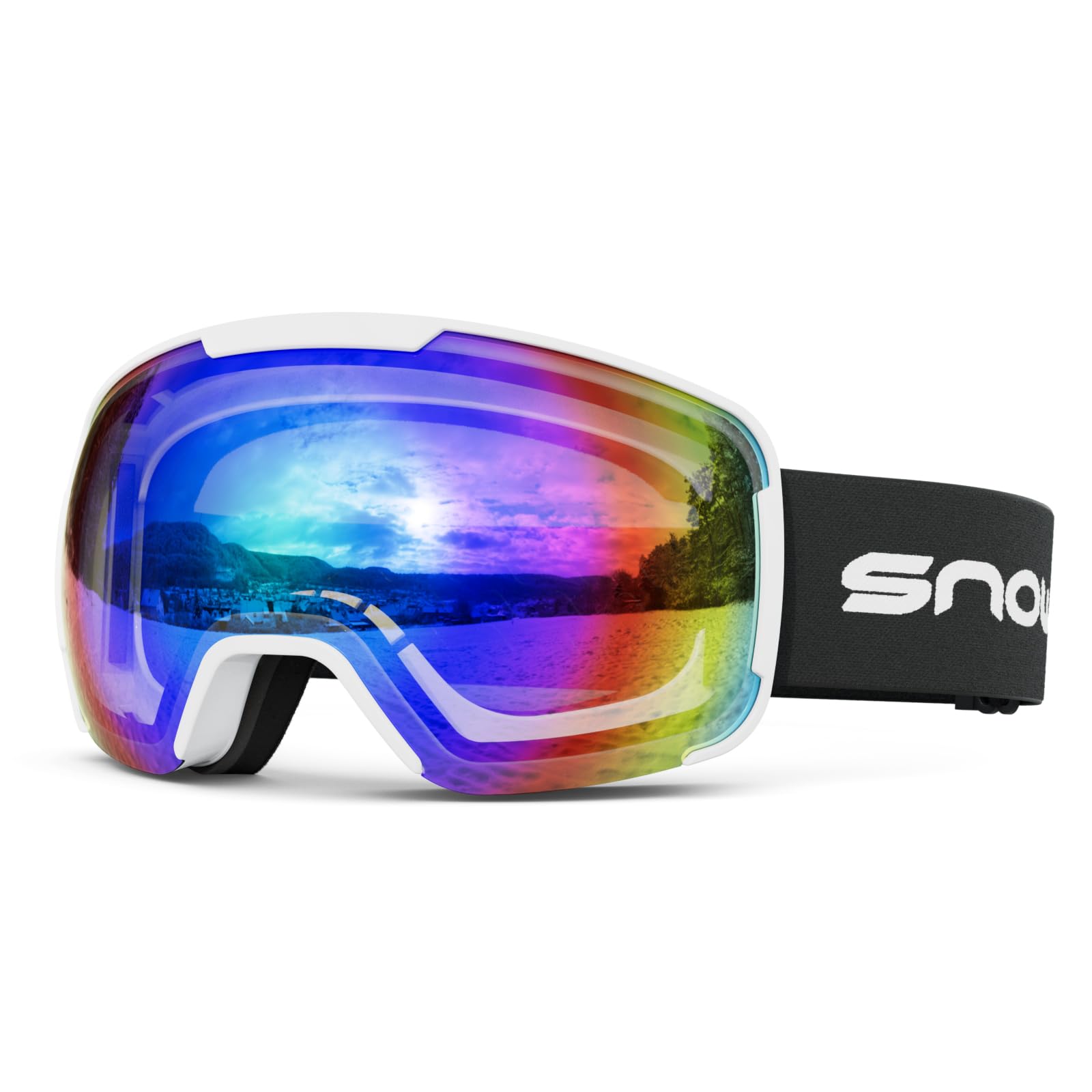 **Anti-Fog Ski Goggles Over Glasses for Men & Women – UV Protection Snowboard & Snowmobile Goggles for Adults – Perfect for Skiing, Snowboarding & Winter Sports**