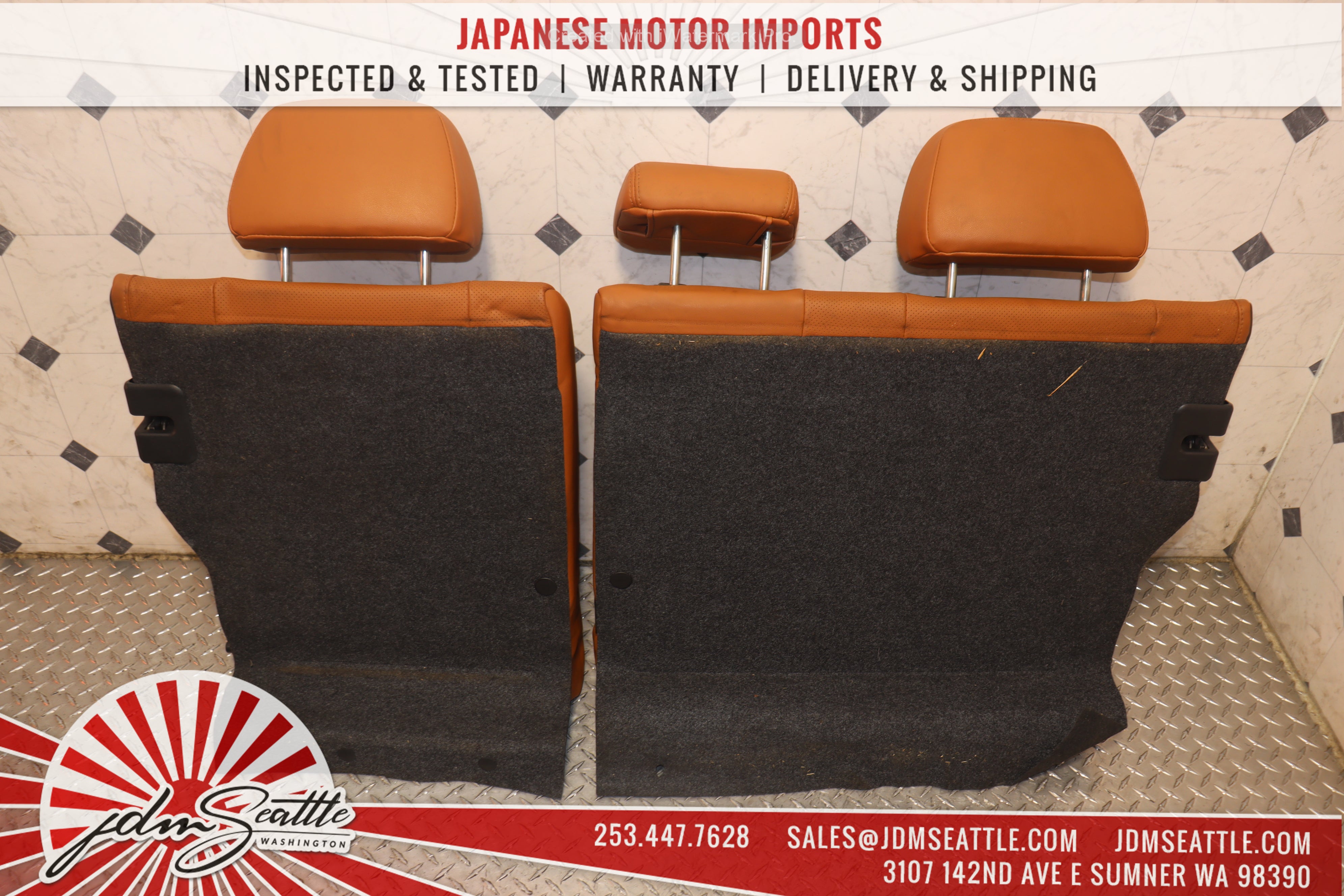 2008-2014 Subaru Impreza WRX STI Premium GRB GVF Complete Leather Power Seats Set with Steering Wheel - Front & Rear Seats for JDM Car Enthusiasts | Perfect for Upgrades & Restorations