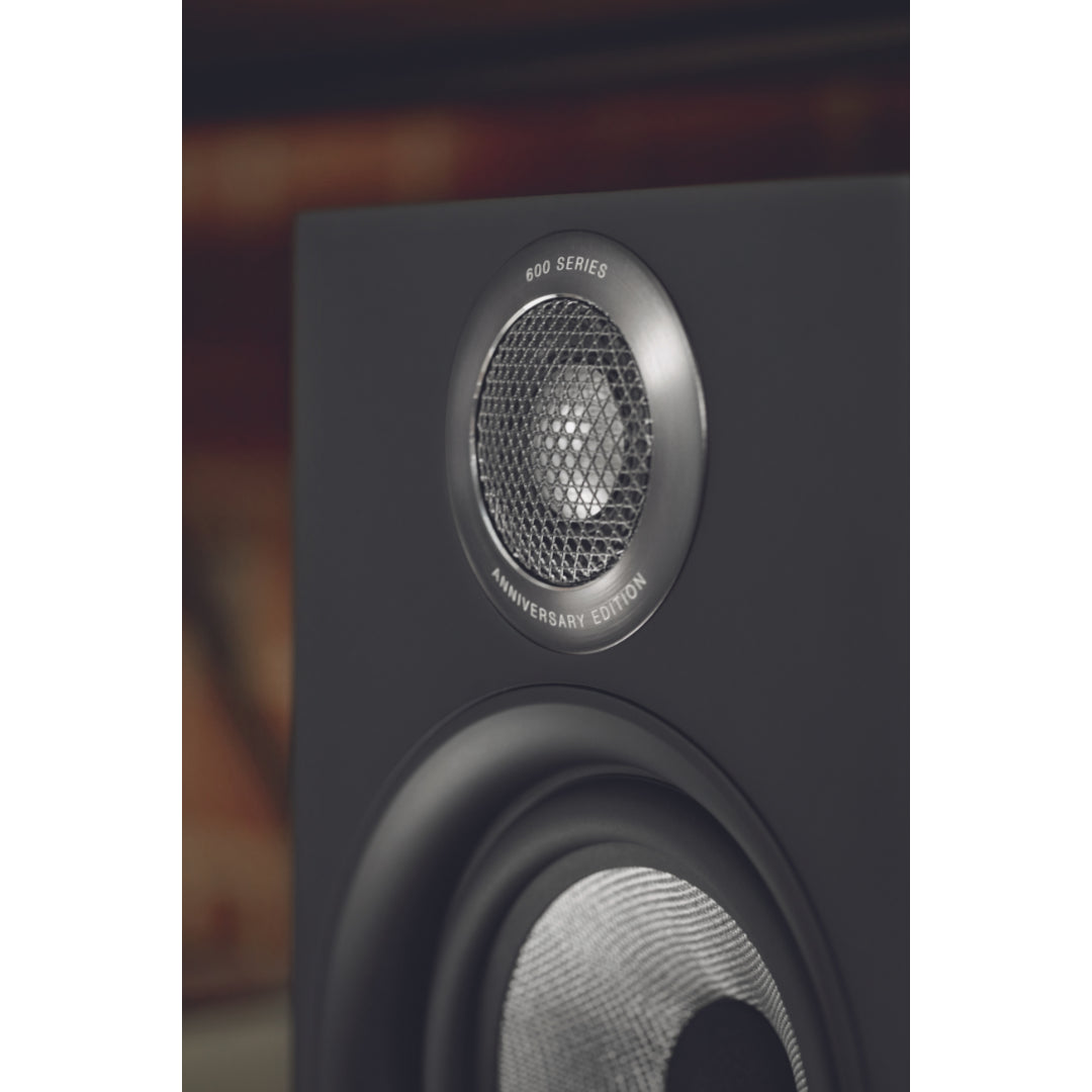 B&W 607 S2 Anniversary Edition Bookshelf Speakers - Premium HiFi Stereo Sound System for Home Audio, Pair - Perfect for Music Listening, Home Theater & Audiophile Setups