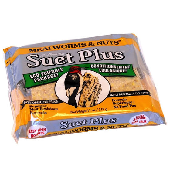Premium Mealworms & Nuts Suet Cakes - High Protein Bird Food, 12 Pack - Perfect for Wild Birds, Woodpeckers & Bluebirds in Winter Feeding