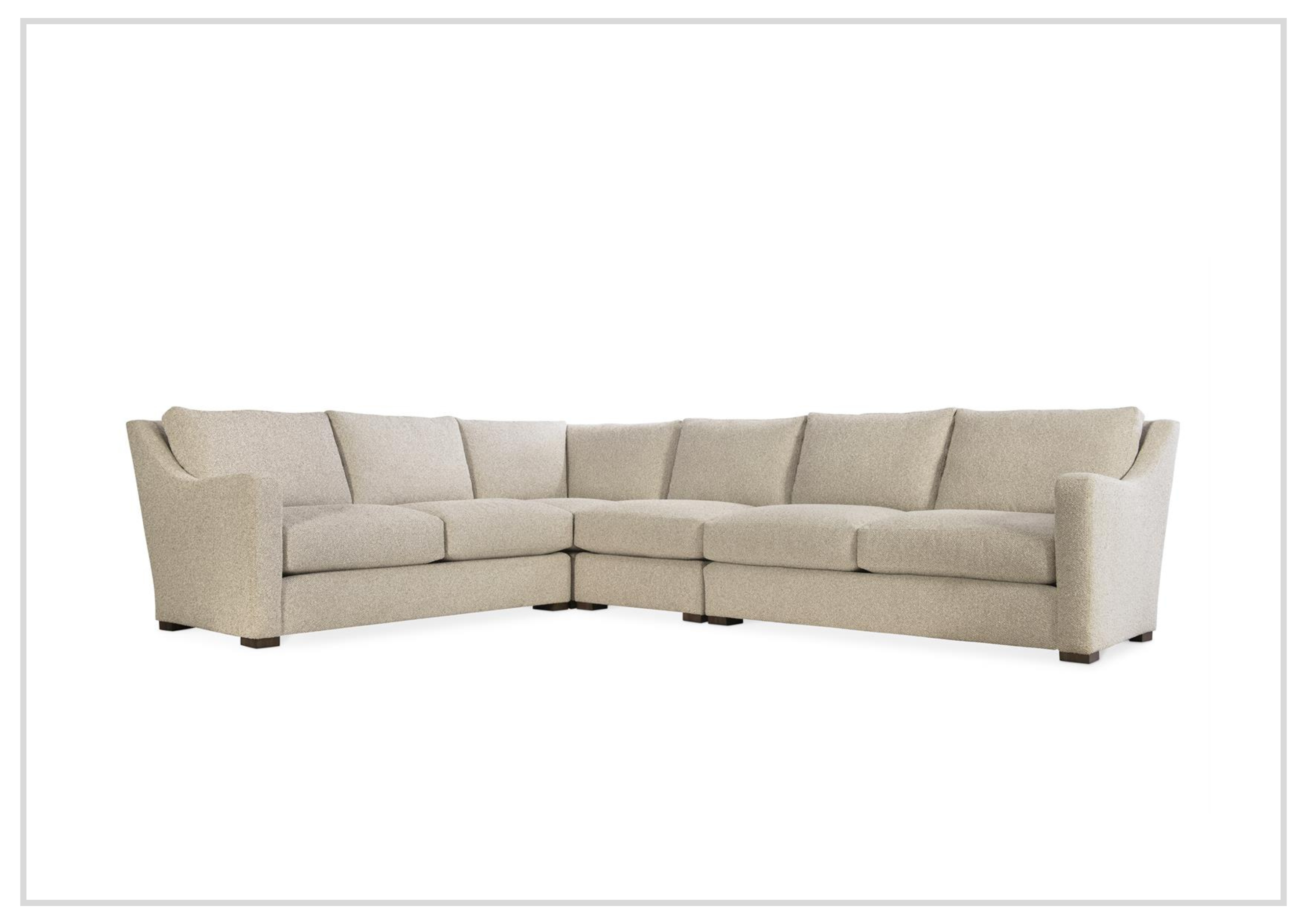 Bernhardt Ventura Beige Fabric Sectional Sofa - Modern Living Room Furniture for Comfortable Relaxation & Stylish Home Decor